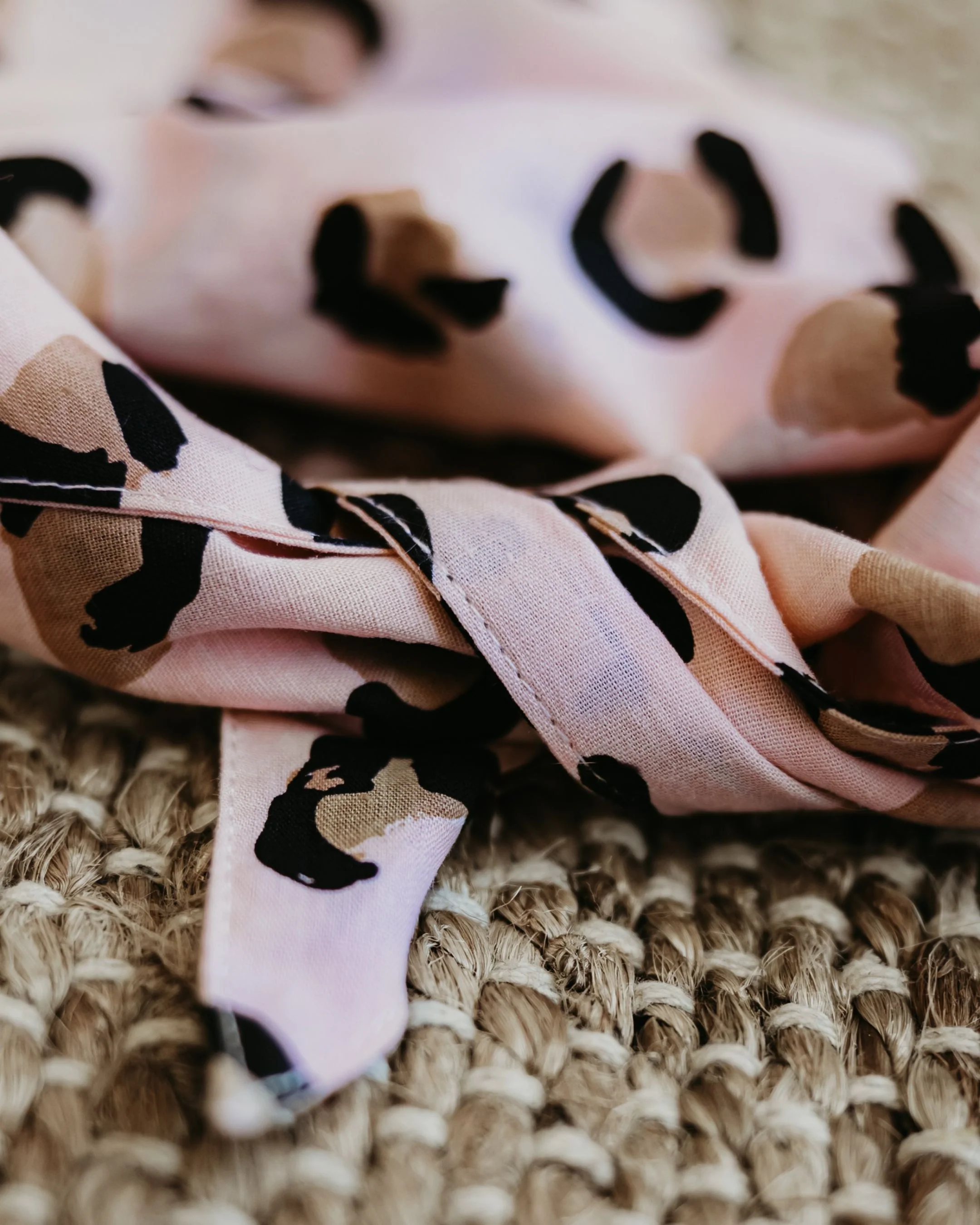 Juno Peach Leopard Dog Bandana - Image 4