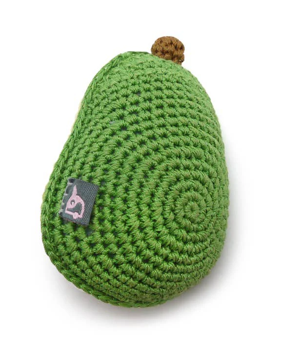 Guac 'n' Roll Crochet Avocado Dog Toy - Image 2