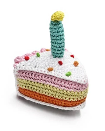 Pawty Time Birthday Cake Crochet Dog Toy