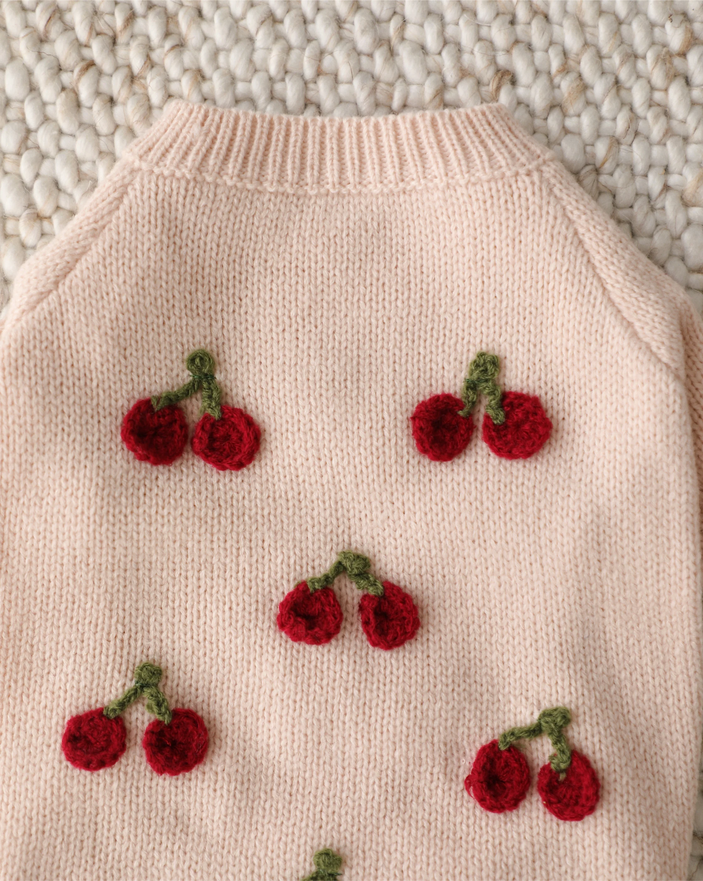 Mon Chéri Blush Cherry Dog Sweater - Image 4