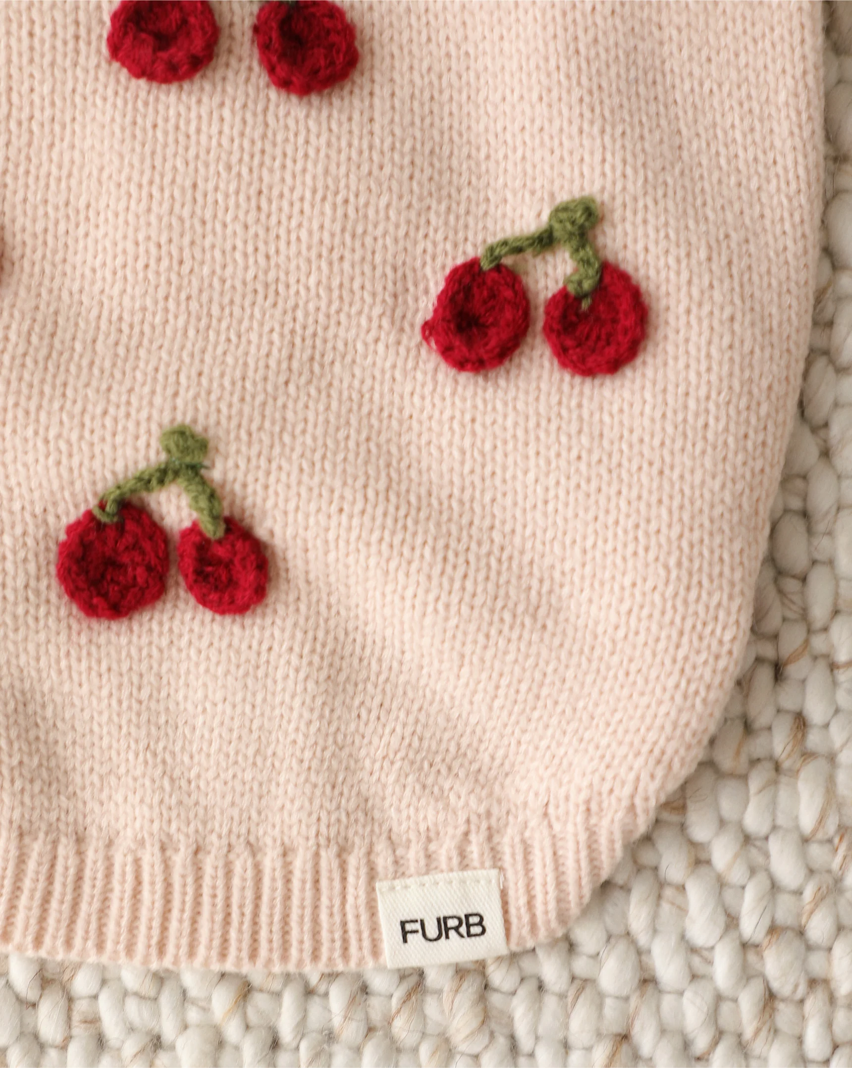 Mon Chéri Blush Cherry Dog Sweater - Image 5