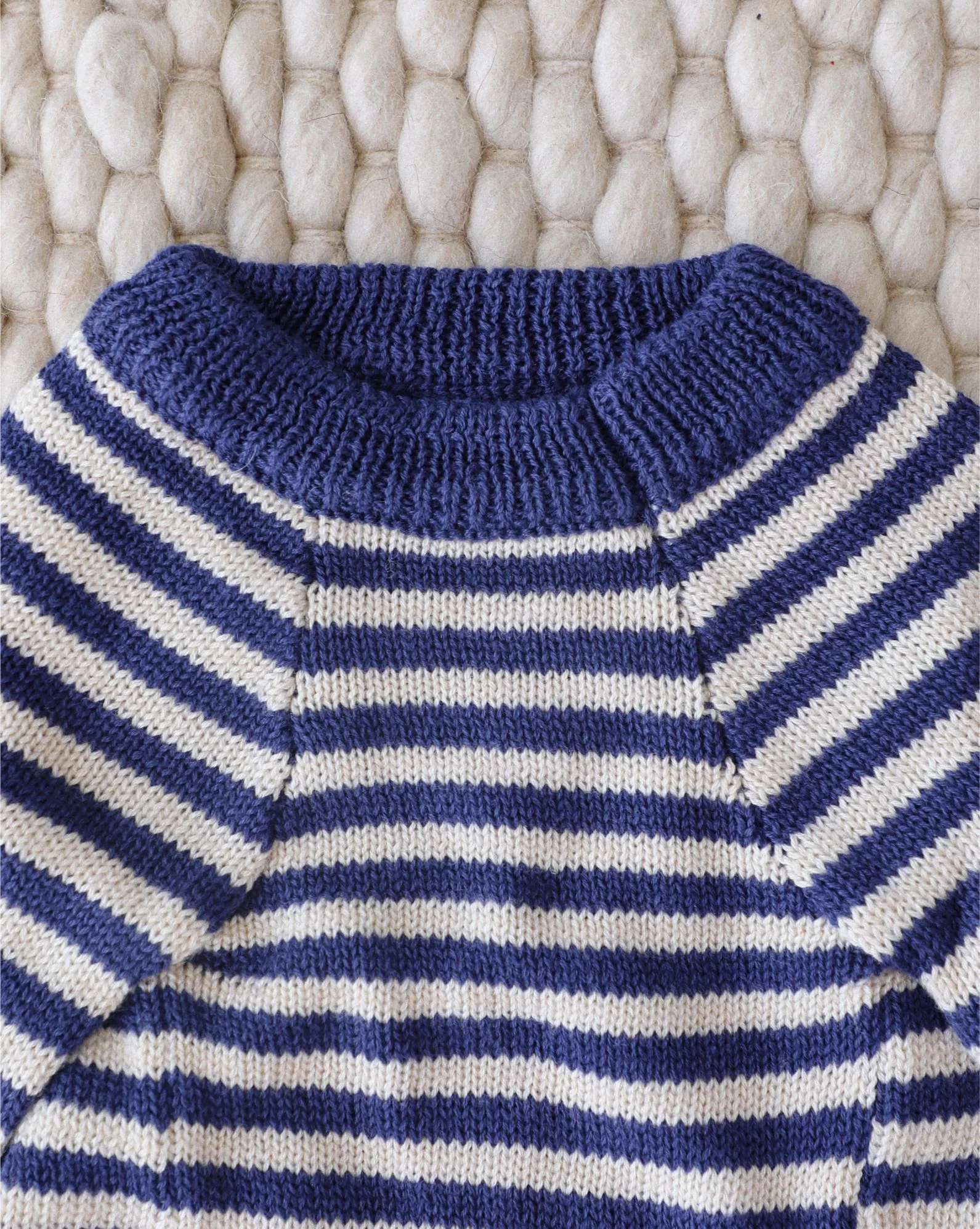 Like A Bandit Blue Striped Dog Sweater - Image 5