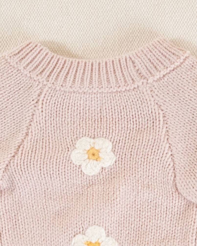 Petal Perfect Blush Daisy Dog Sweater - Image 8