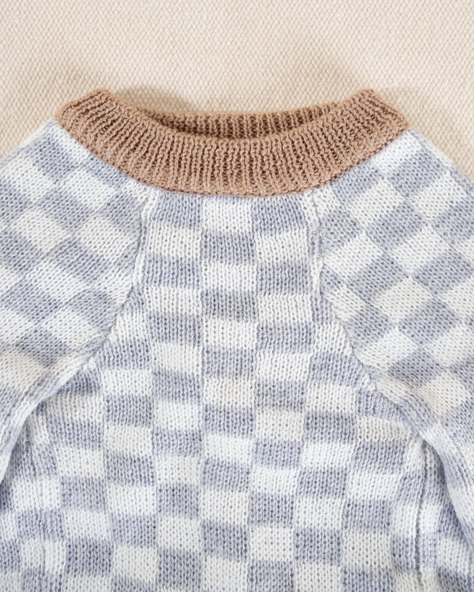 Arlo Grey Check Dog Sweater - Image 8