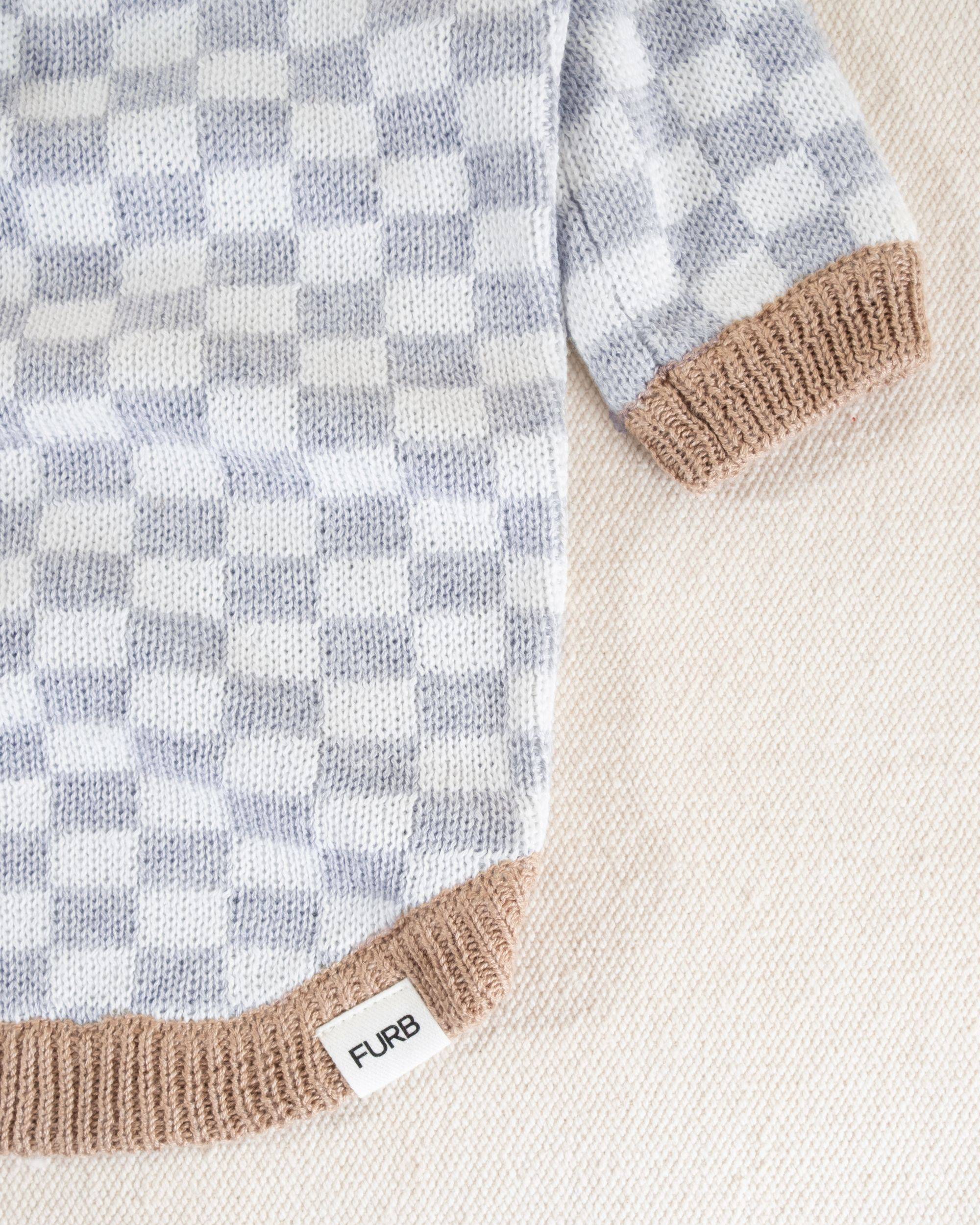 Arlo Grey Check Dog Sweater - Image 9