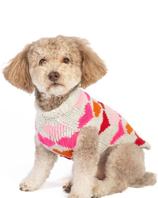 Be Mine Heart Print Dog Sweater - Image 2