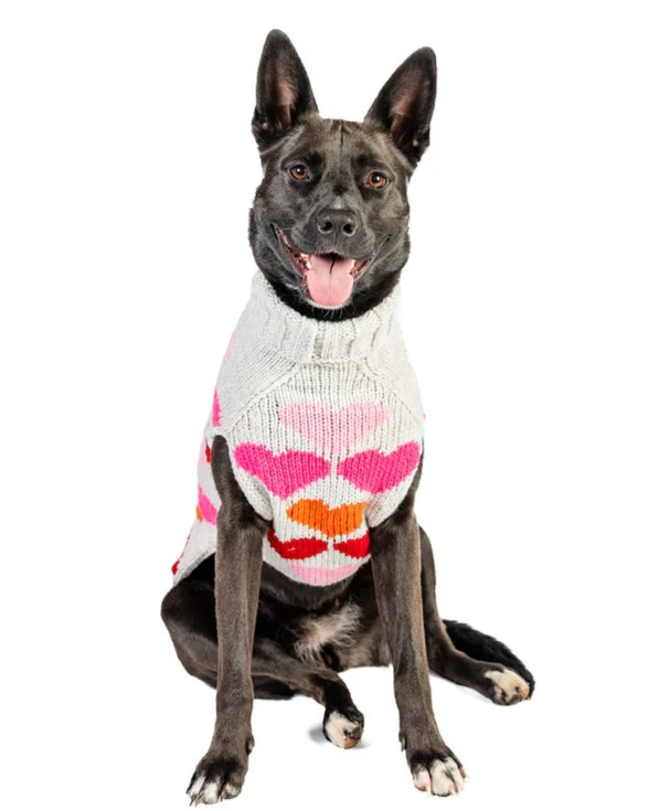 Be Mine Heart Print Dog Sweater - Image 6