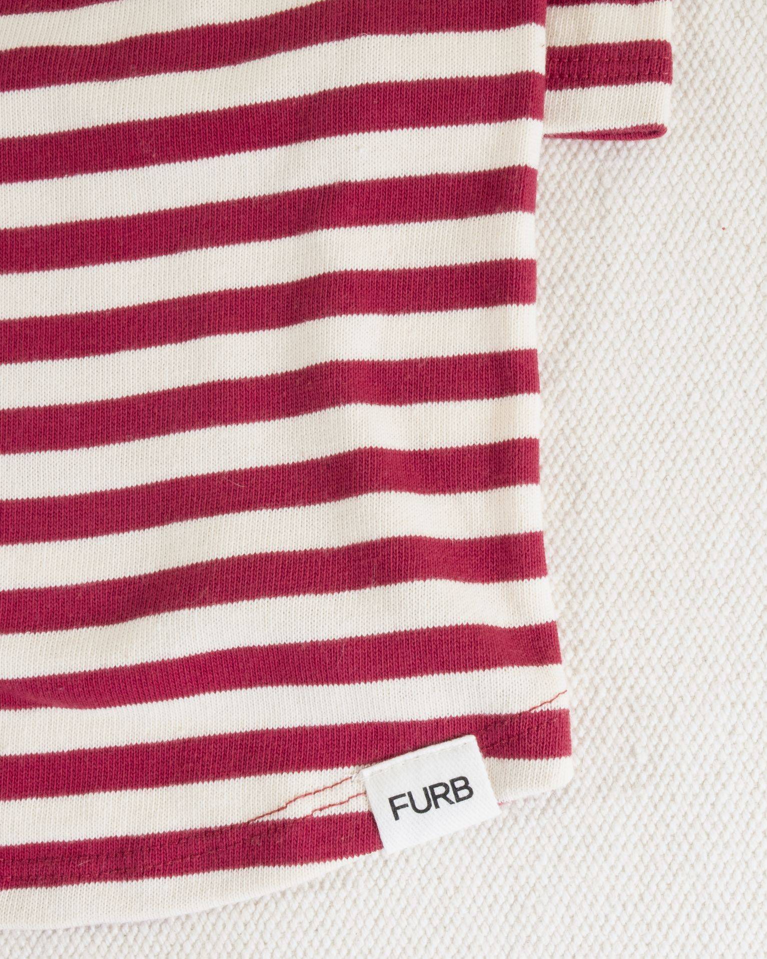 Playful Pooch Red + Ivory Striped Dog T-Shirt - Image 9