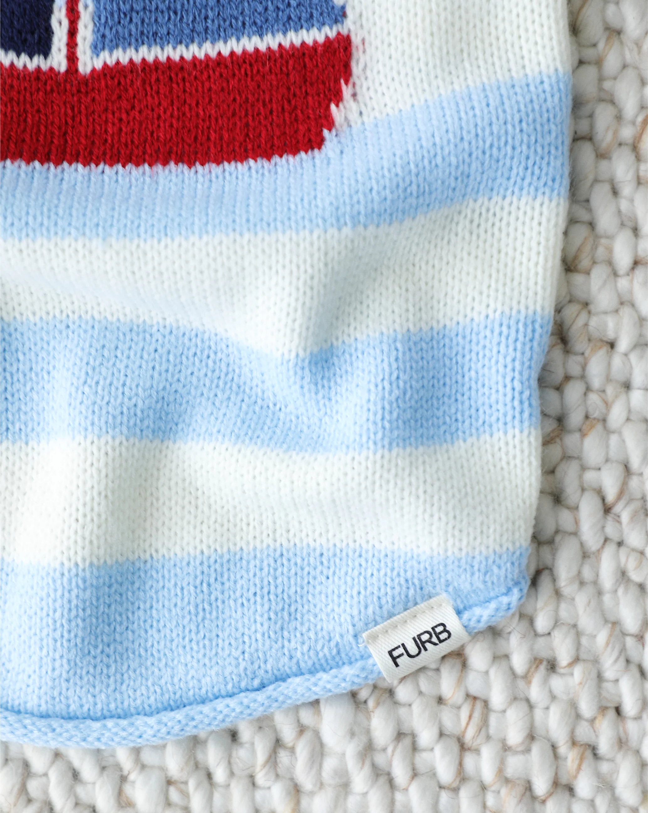 Ships Ahoy Blue + White Striped Sweater - Image 4