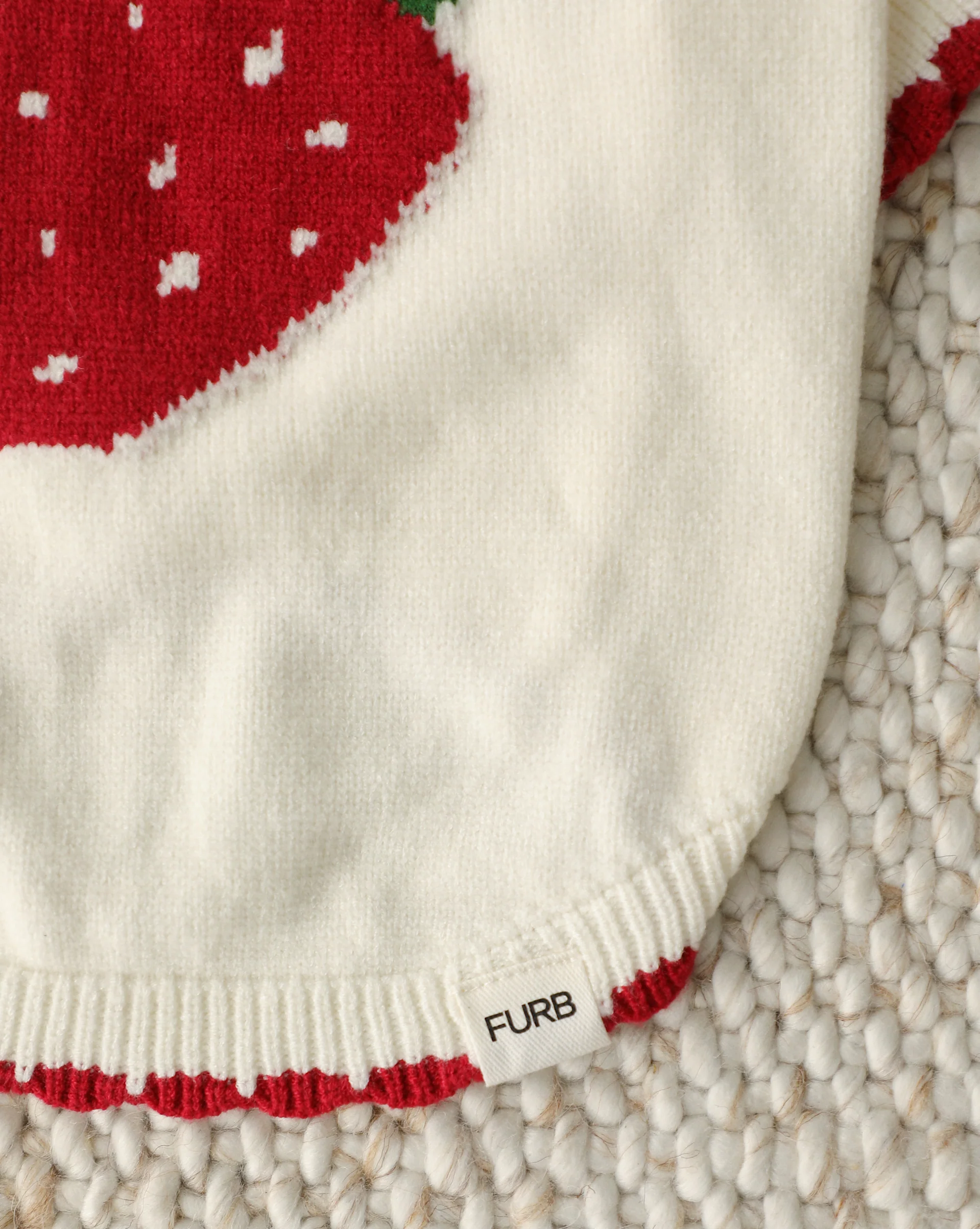 Berry Darling Embroidered Strawberry Dog Sweater - Image 4