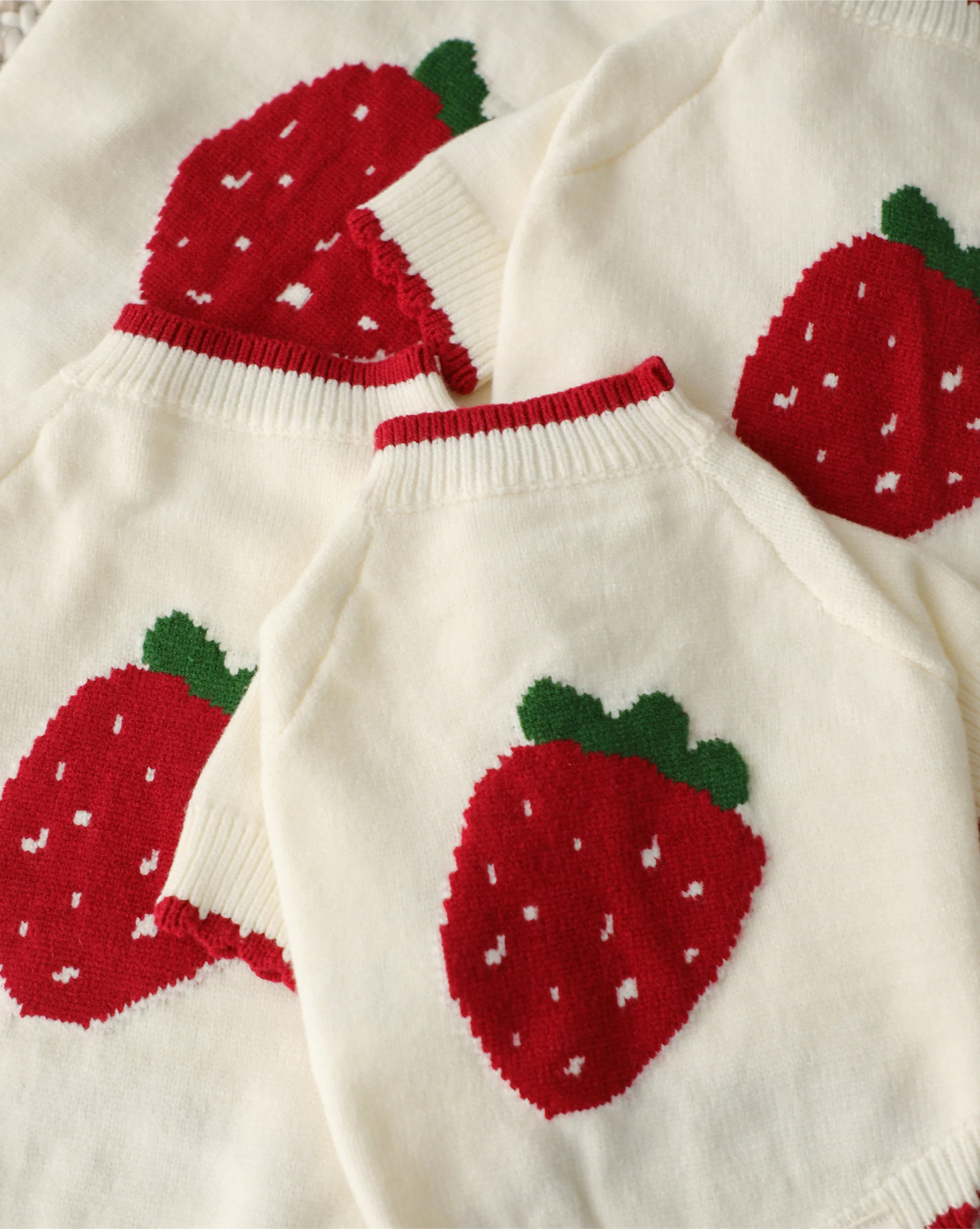 Berry Darling Embroidered Strawberry Dog Sweater - Image 5