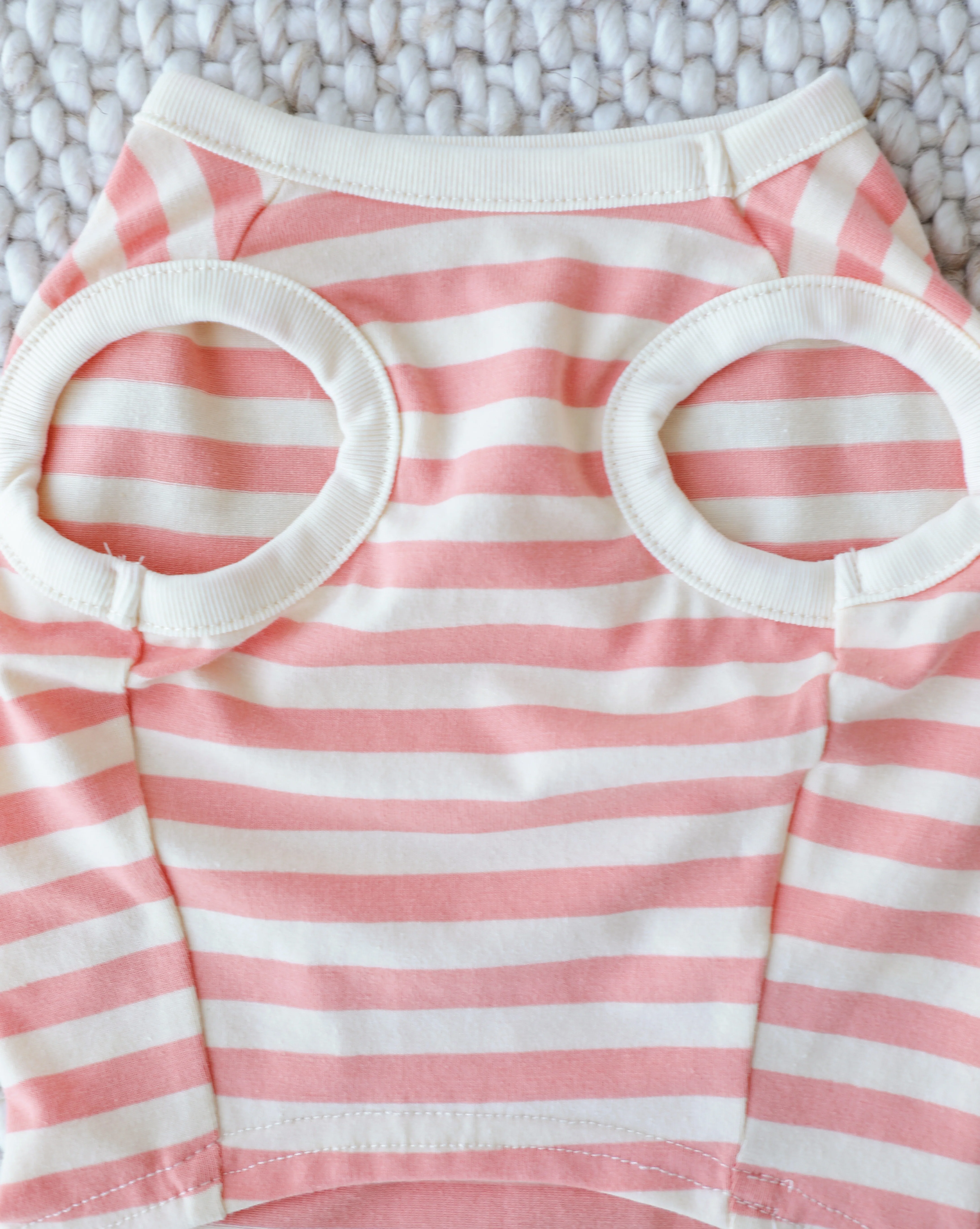 Pup Rally Peach + Ivory Striped Dog Tank - Image 3
