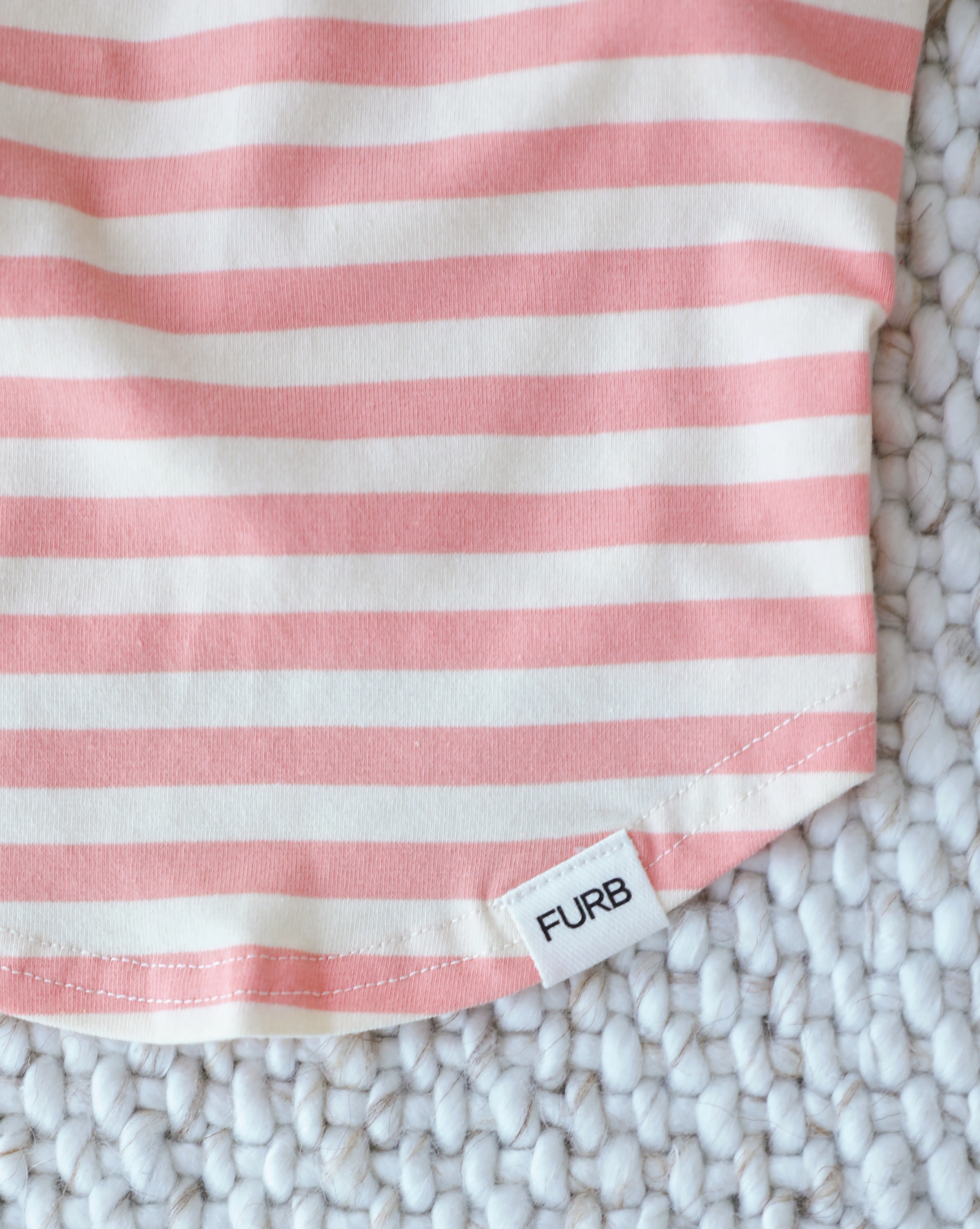 Pup Rally Peach + Ivory Striped Dog Tank - Image 4