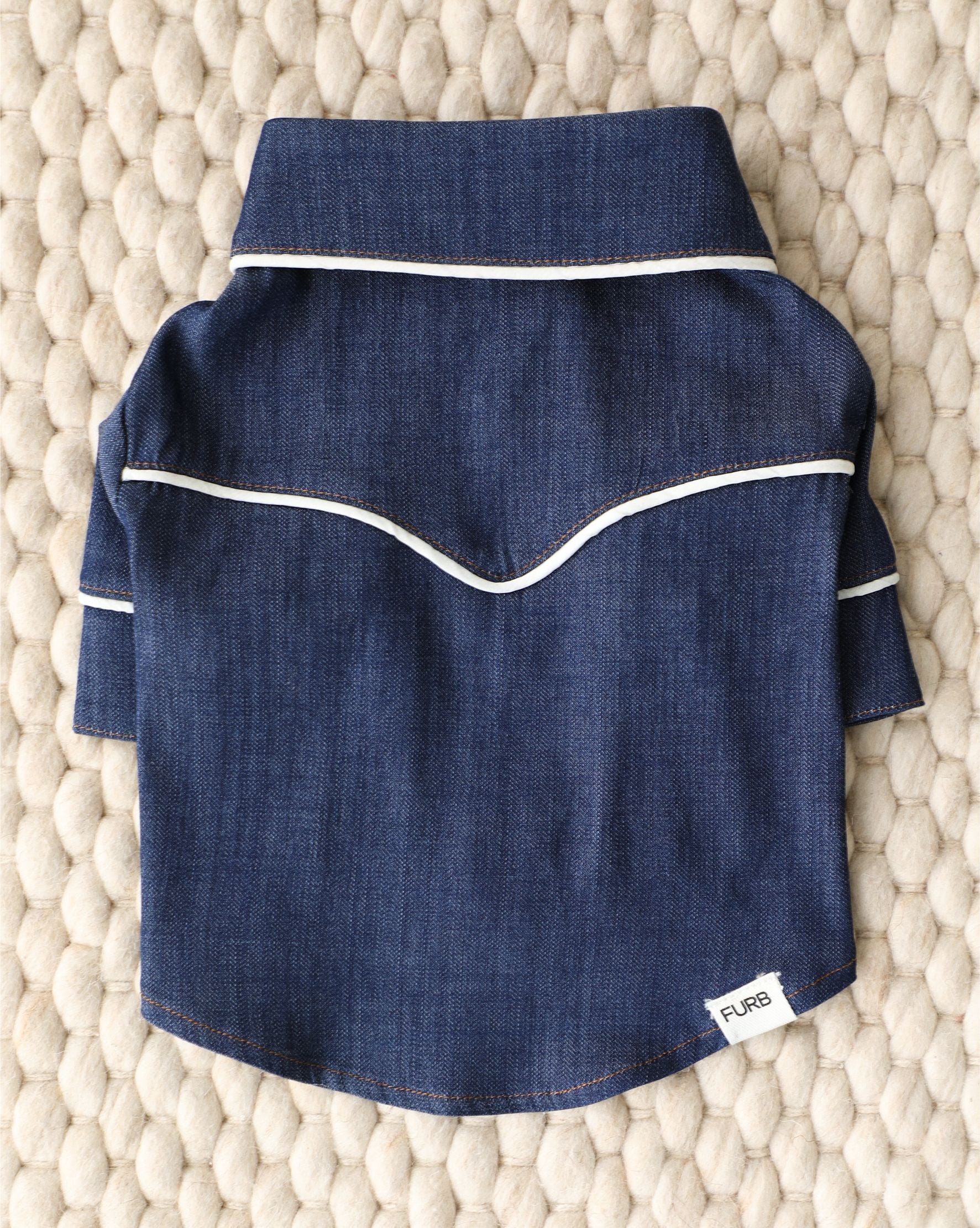 Blue Jean Baby Denim Dog Shirt - Image 2