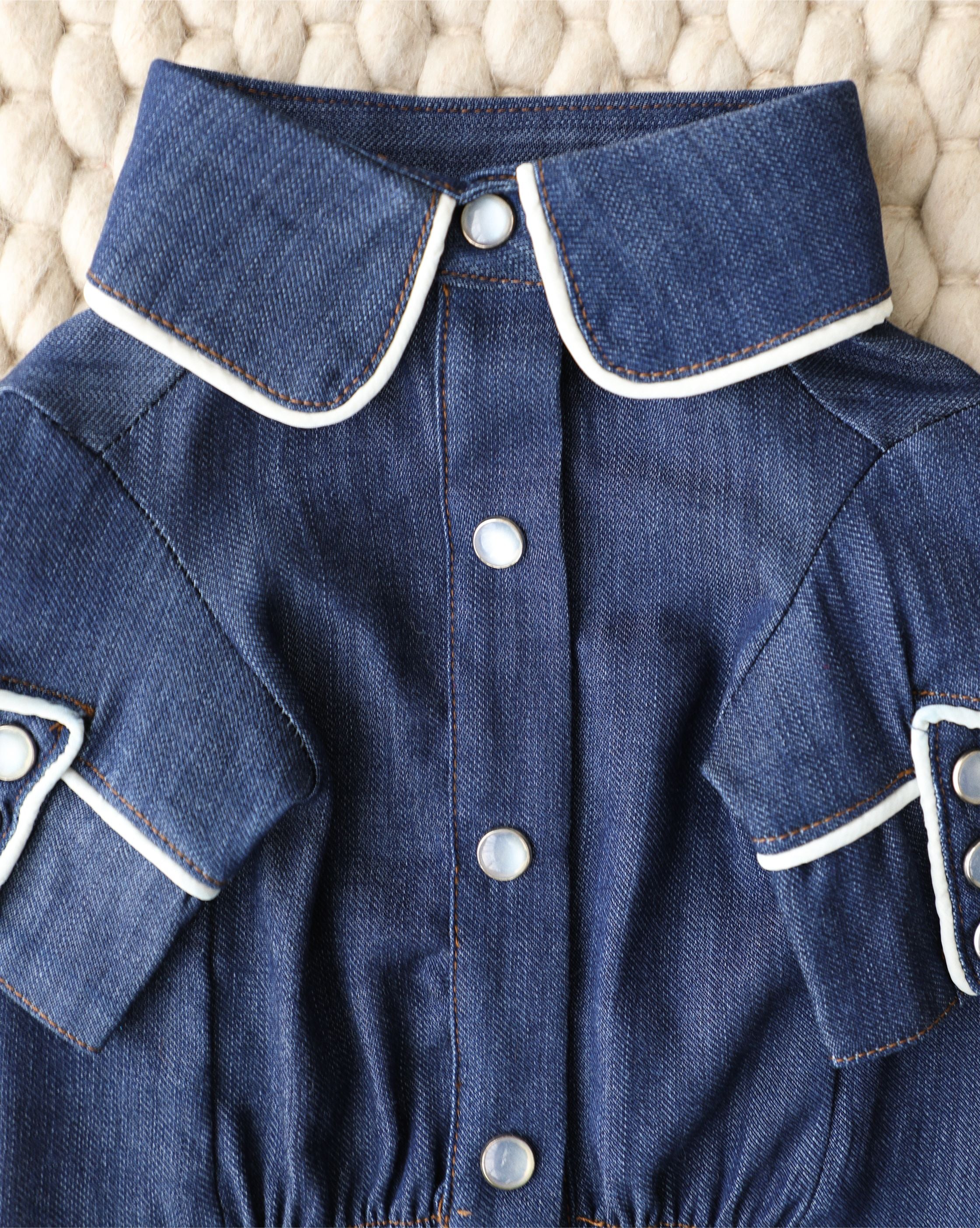 Blue Jean Baby Denim Dog Shirt - Image 3