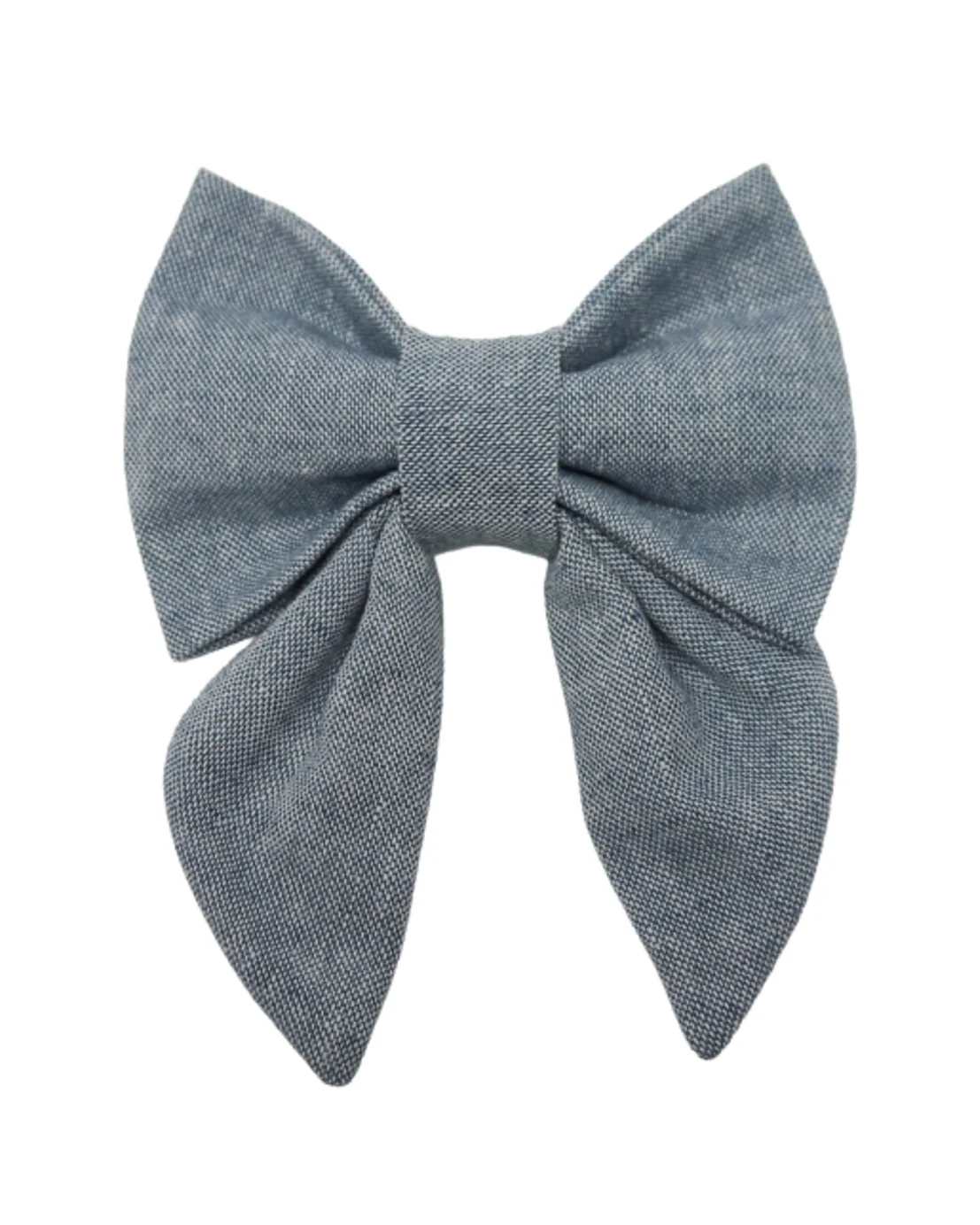 Prim + Pupper Chambray Denim Lady Bow - Image 2
