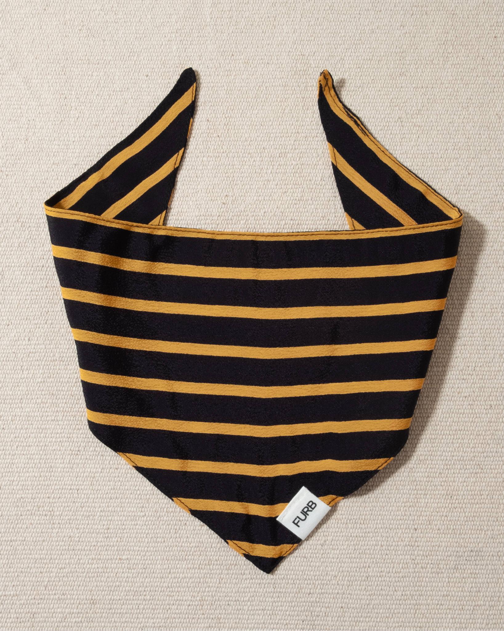 Only the Best Bandana in Black + Gold Stripe - Image 3