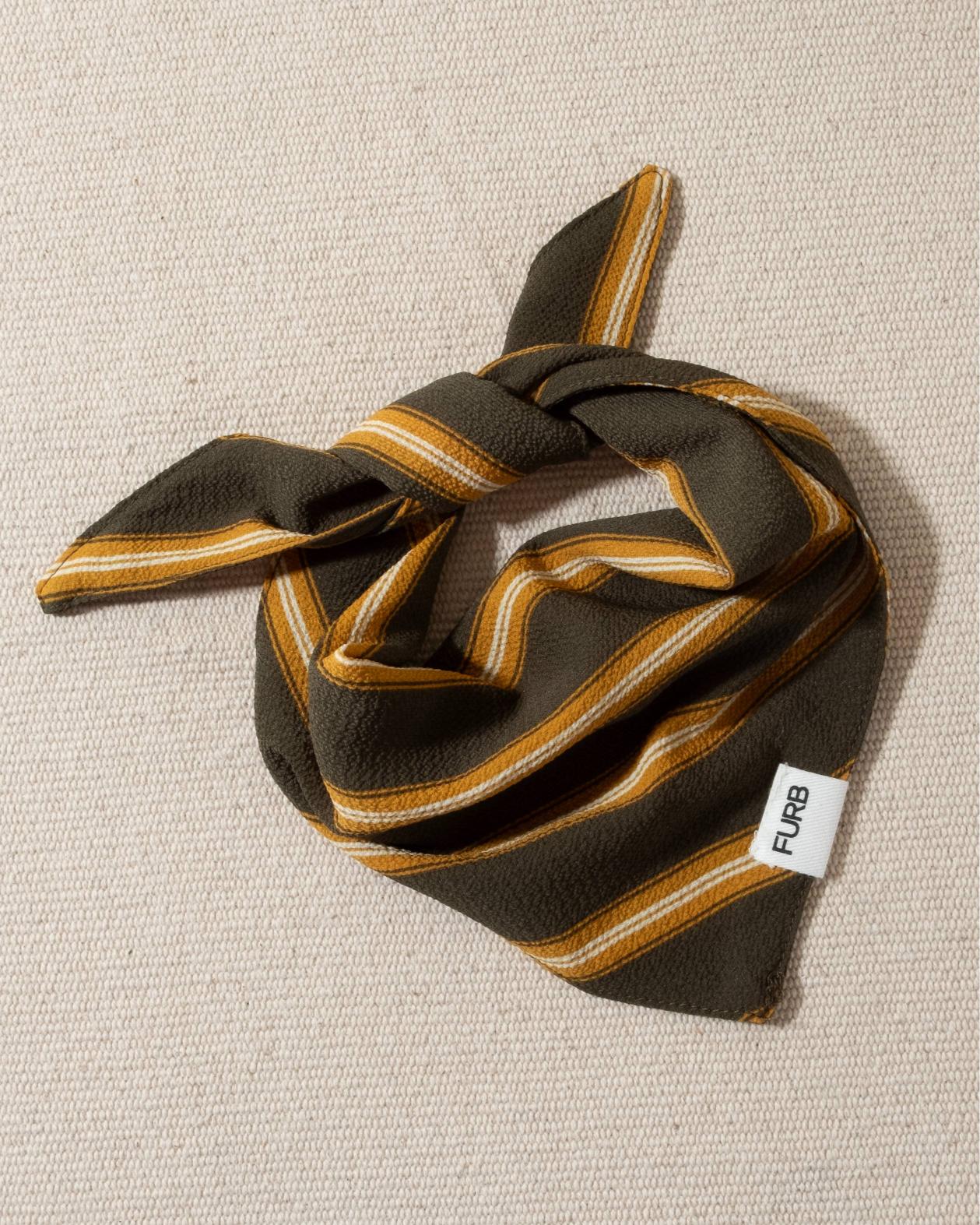 Only the Best Bandana in Green + Yellow Stripe