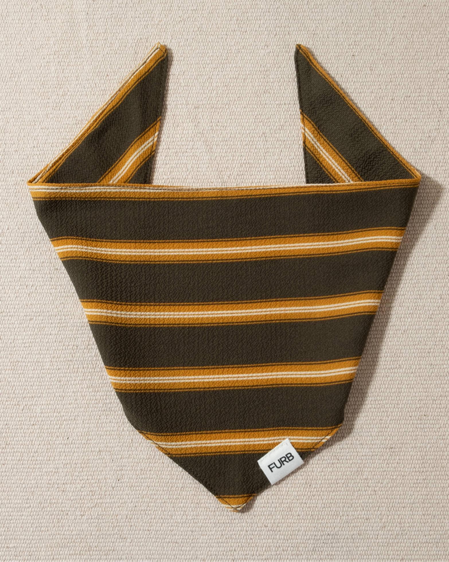 Only the Best Bandana in Green + Yellow Stripe - Image 4