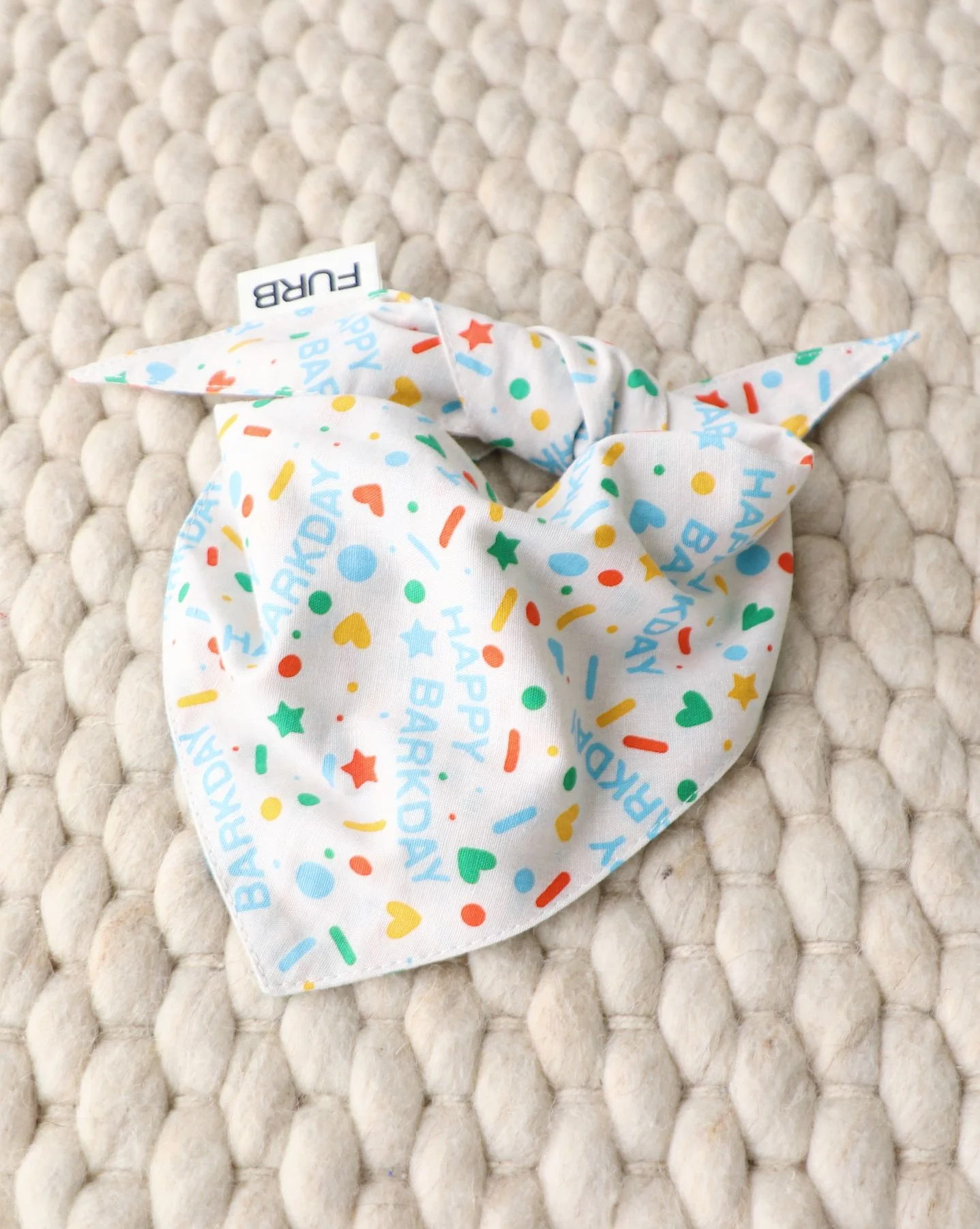 Happy Barkday Blue Dog Bandana - Image 2