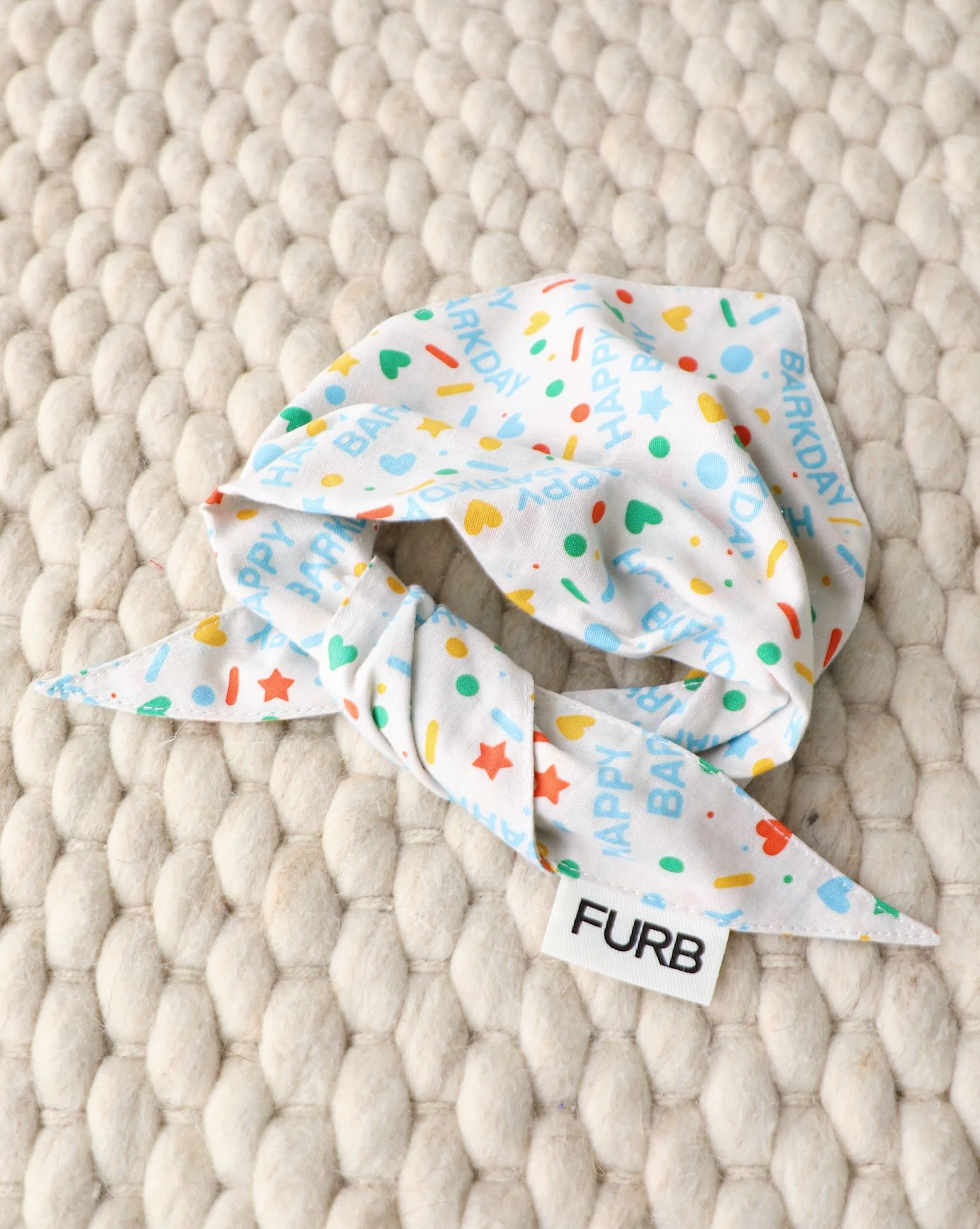 Happy Barkday Blue Dog Bandana - Image 3