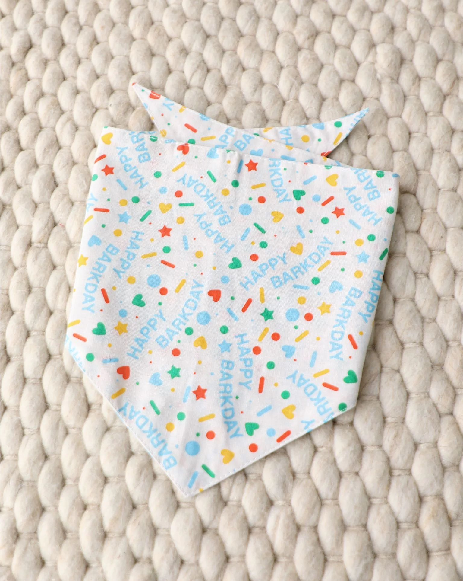 Happy Barkday Blue Dog Bandana - Image 6