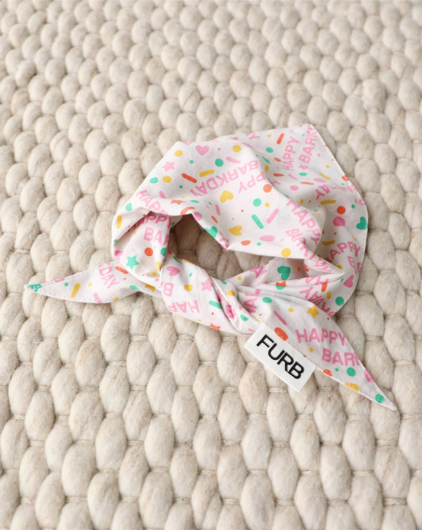 Happy Barkday Pink Dog Bandana - Image 5