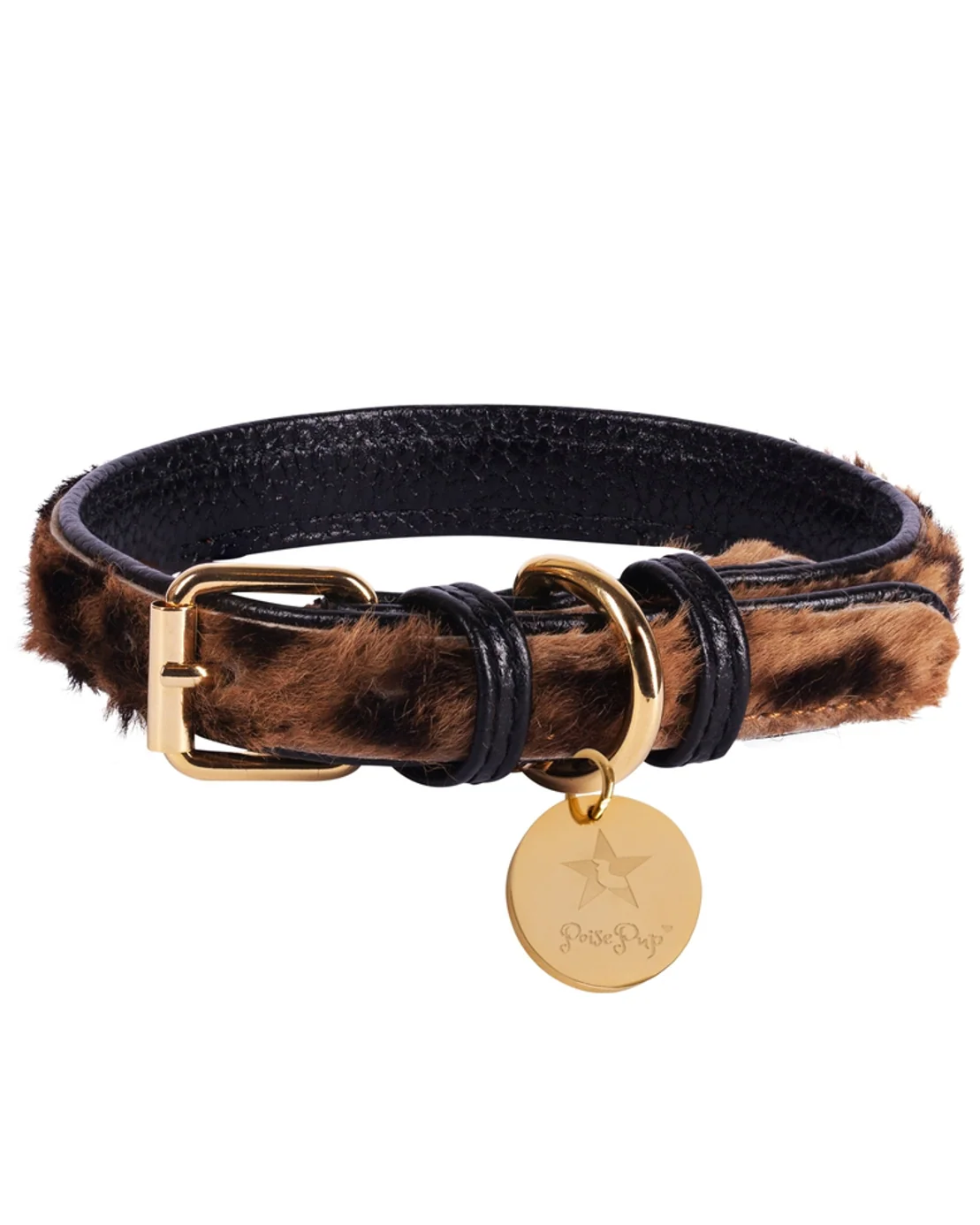 Call of the Jungle Leopard Pony Fur Dog Collar