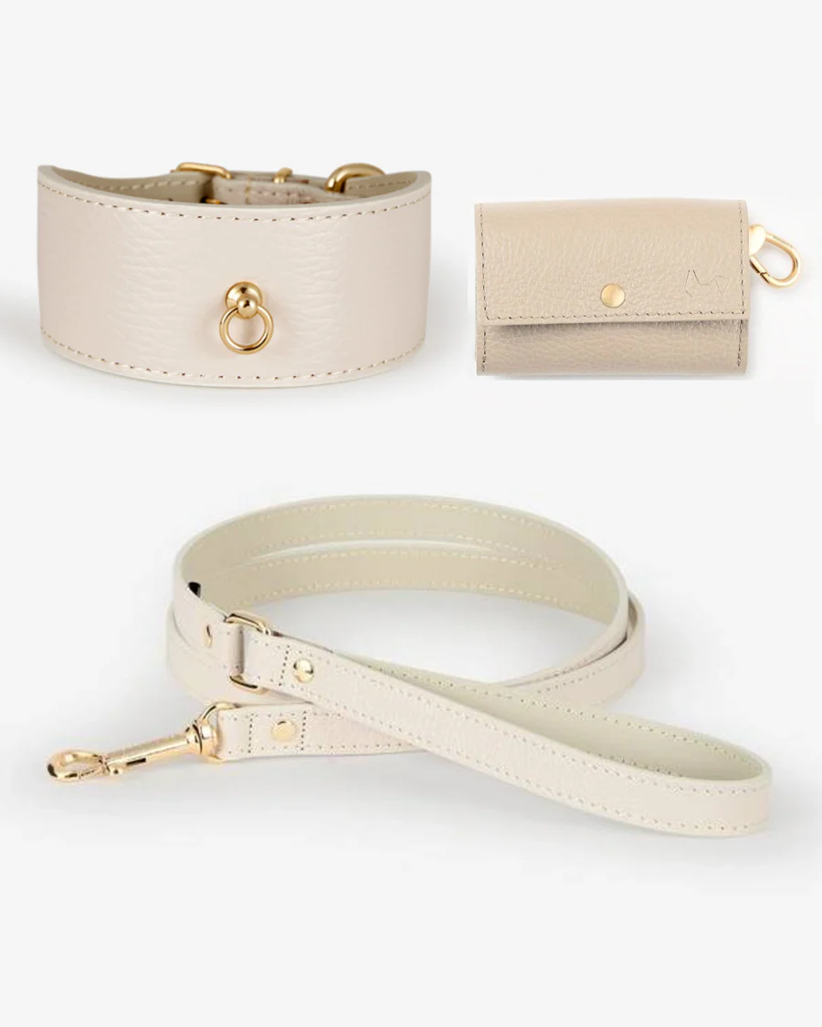 Roma Collar Ivory Leather Walk Kit