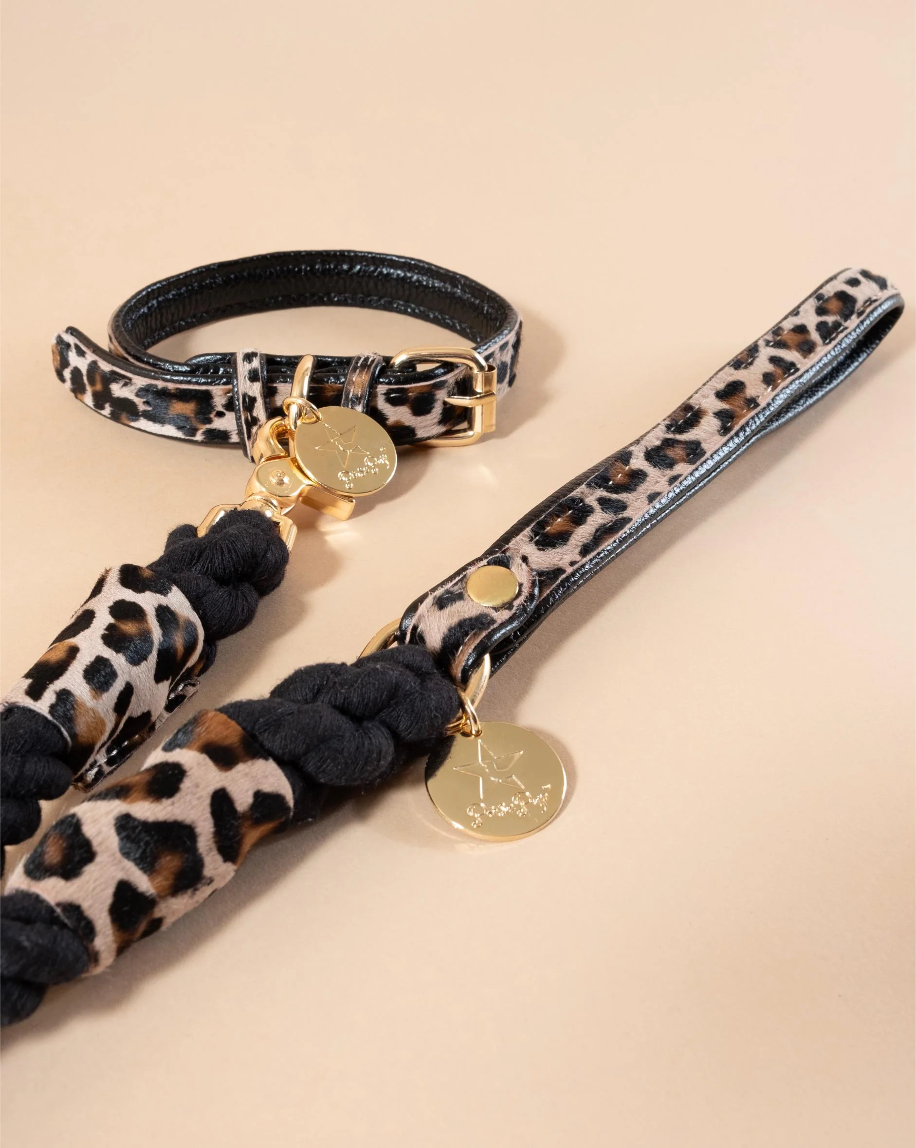 Spot-On Leopard Pony Hair Dog Leash - Image 2