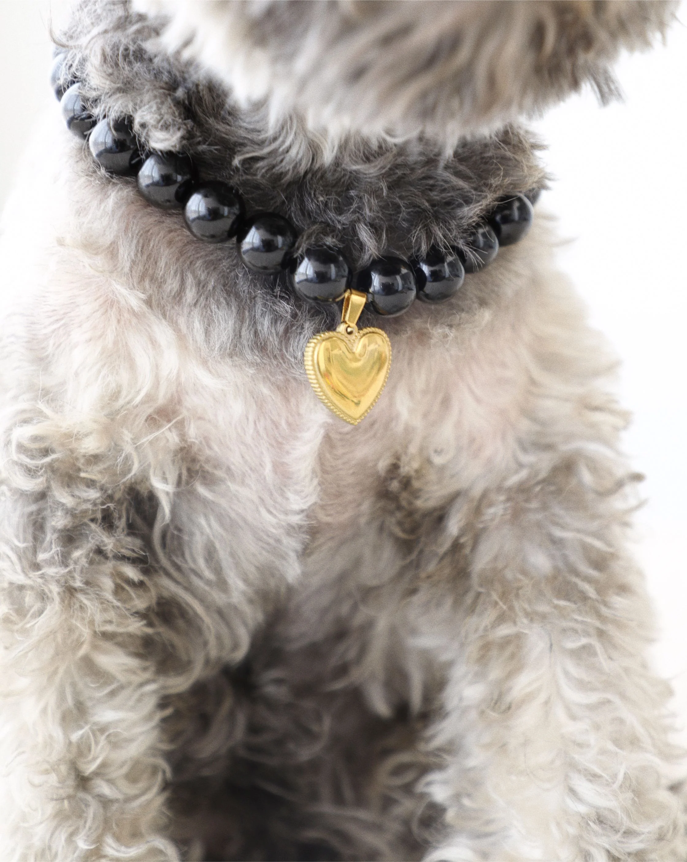 Polished Pup Black Beaded Dog Necklace - Image 3