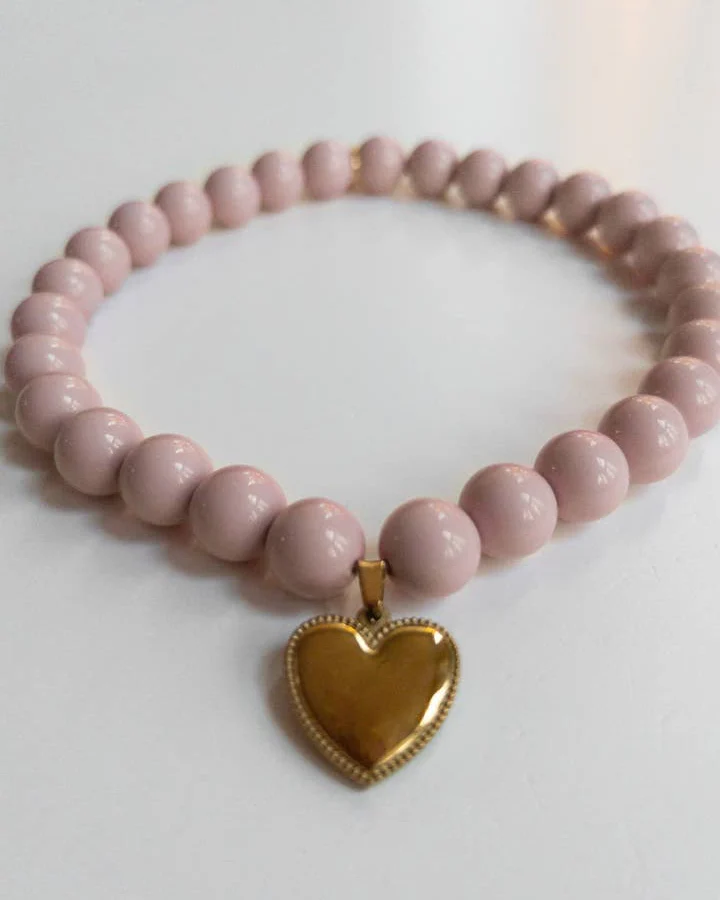 Polished Pup Blush Beaded Dog Necklace