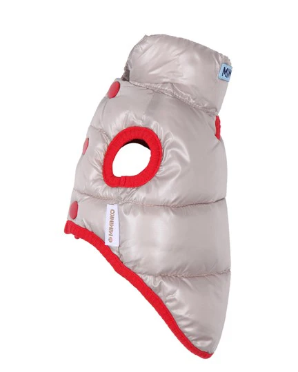 On Cloud Nine Ivory + Red Puffer Vest - Image 4