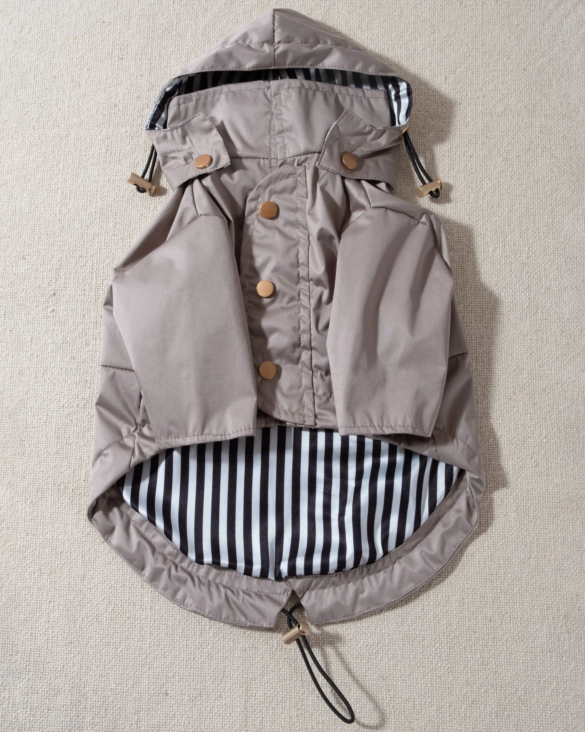 Prancin' in the Rain Taupe Dog Raincoat - Image 3