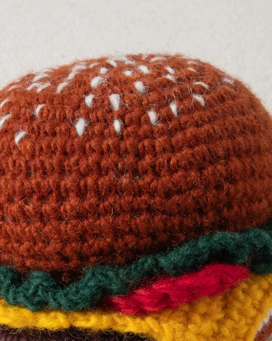 Total Snack Crochet Hamburger Dog Toy - Image 4