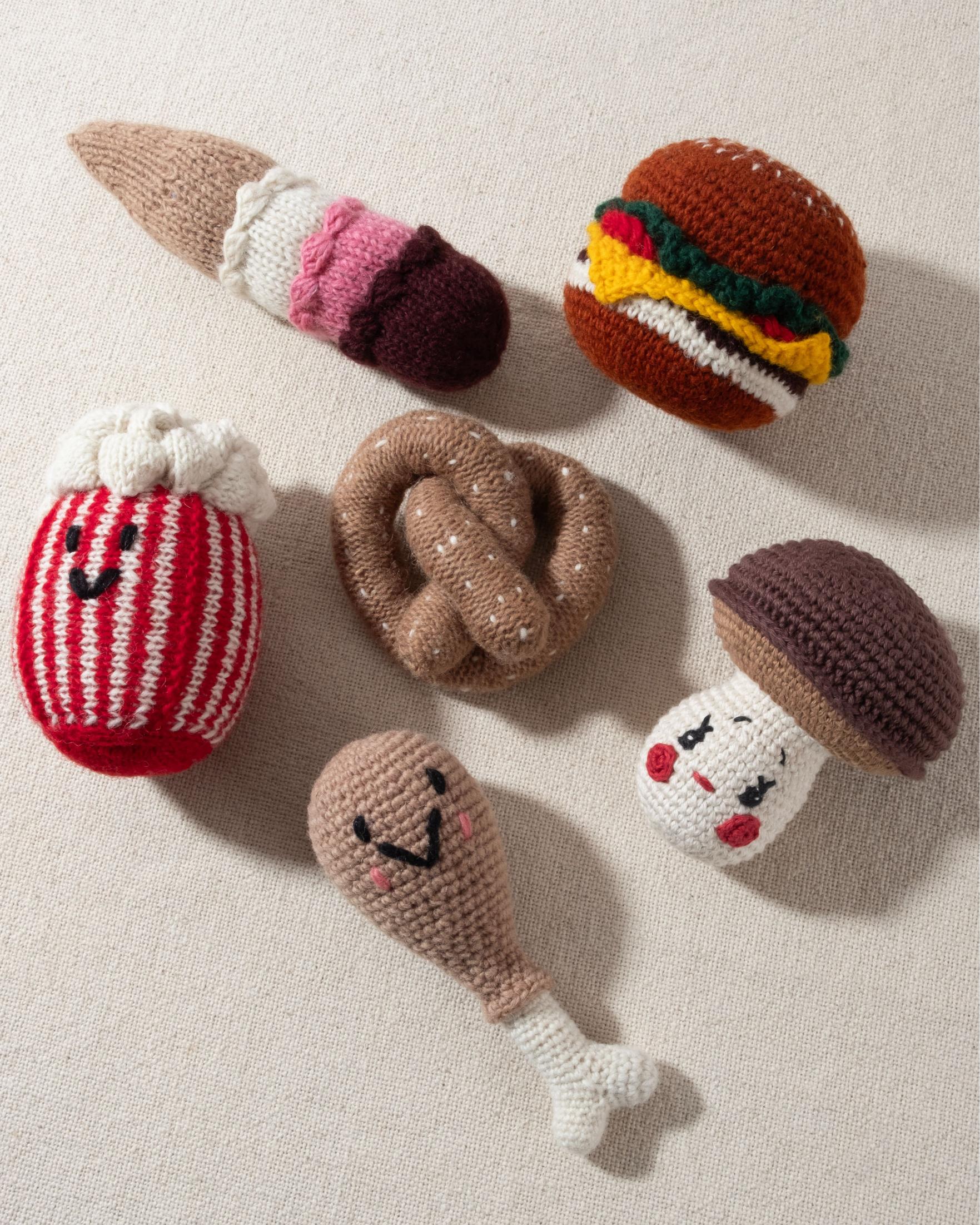 Total Snack Crochet Hamburger Dog Toy - Image 6