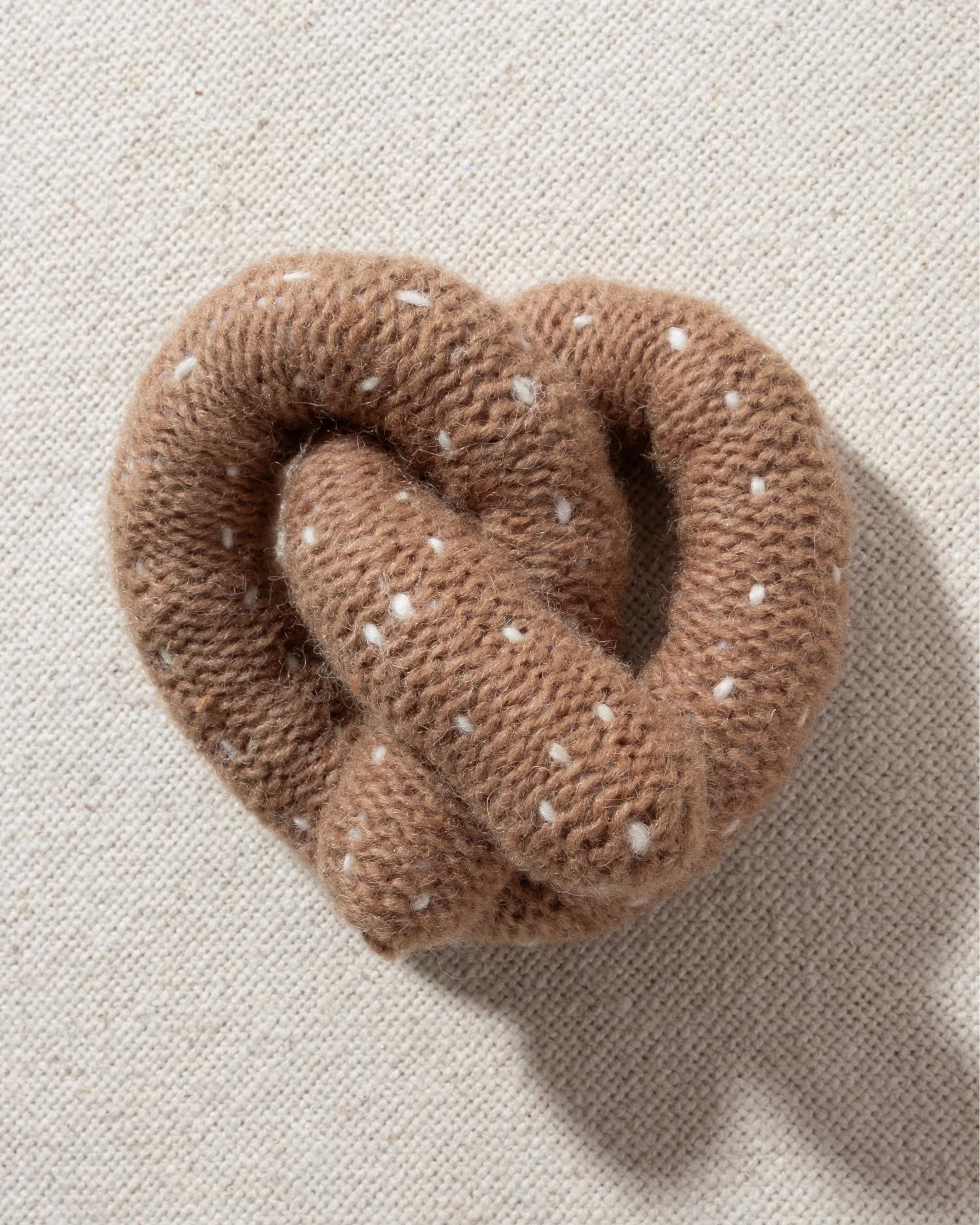 Twist + Shout Hand-Knit Pretzel Dog Toy