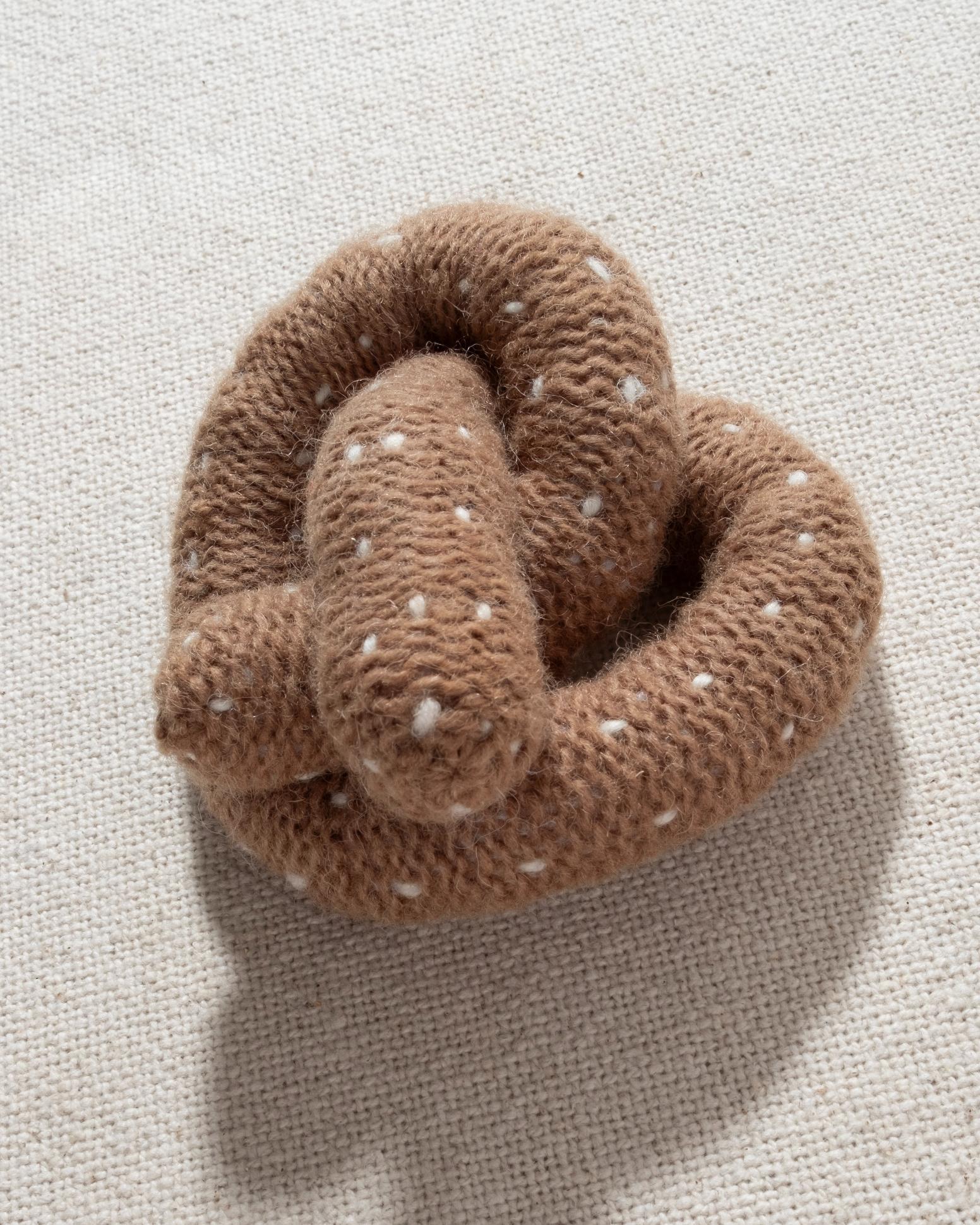 Twist + Shout Hand-Knit Pretzel Dog Toy - Image 4