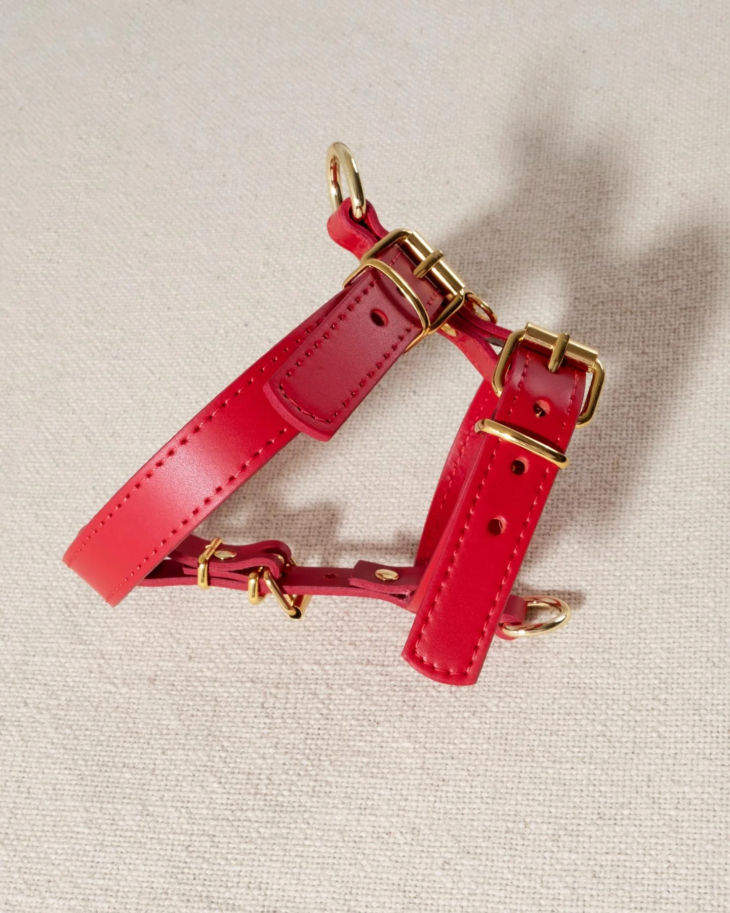 Palermo Red Leather Dog Harness - Image 3
