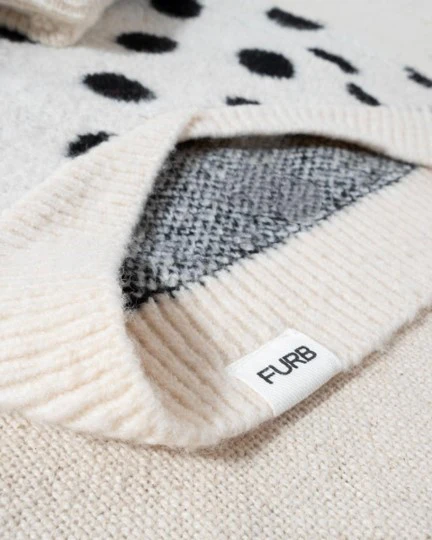 Venice Ivory + Black Polka Dot Dog Hoodie - Image 5