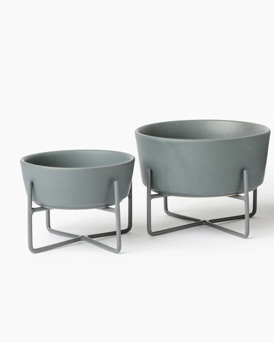 Bone Appétit Grey Elevated Dog Bowl - Image 2