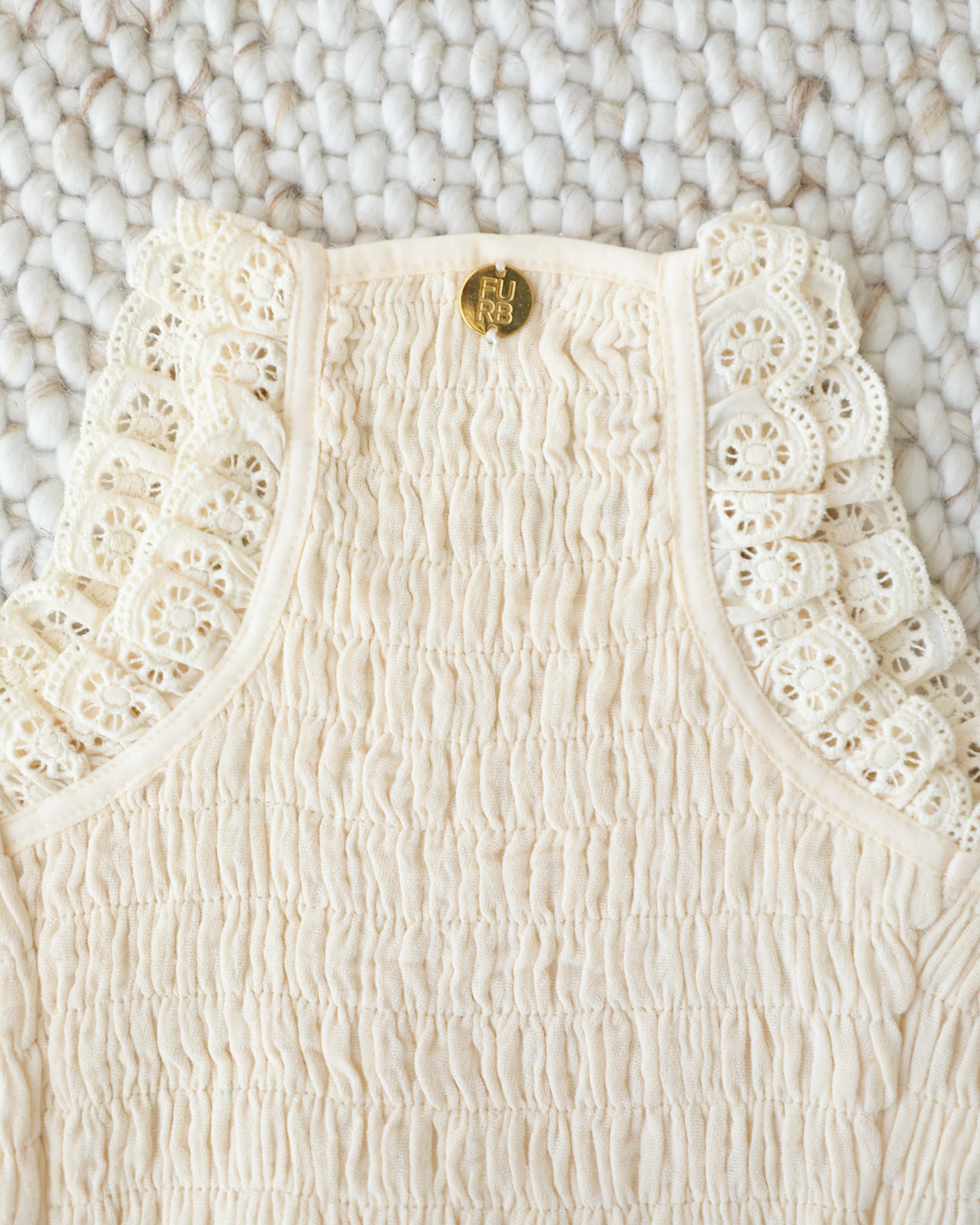 Milk + Honey Eyelet Smocked Dress - Image 5