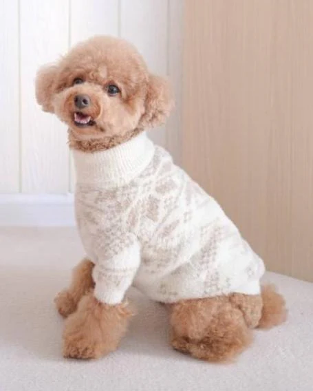 Let it Snow Fair Isle Dog Sweater - Image 2