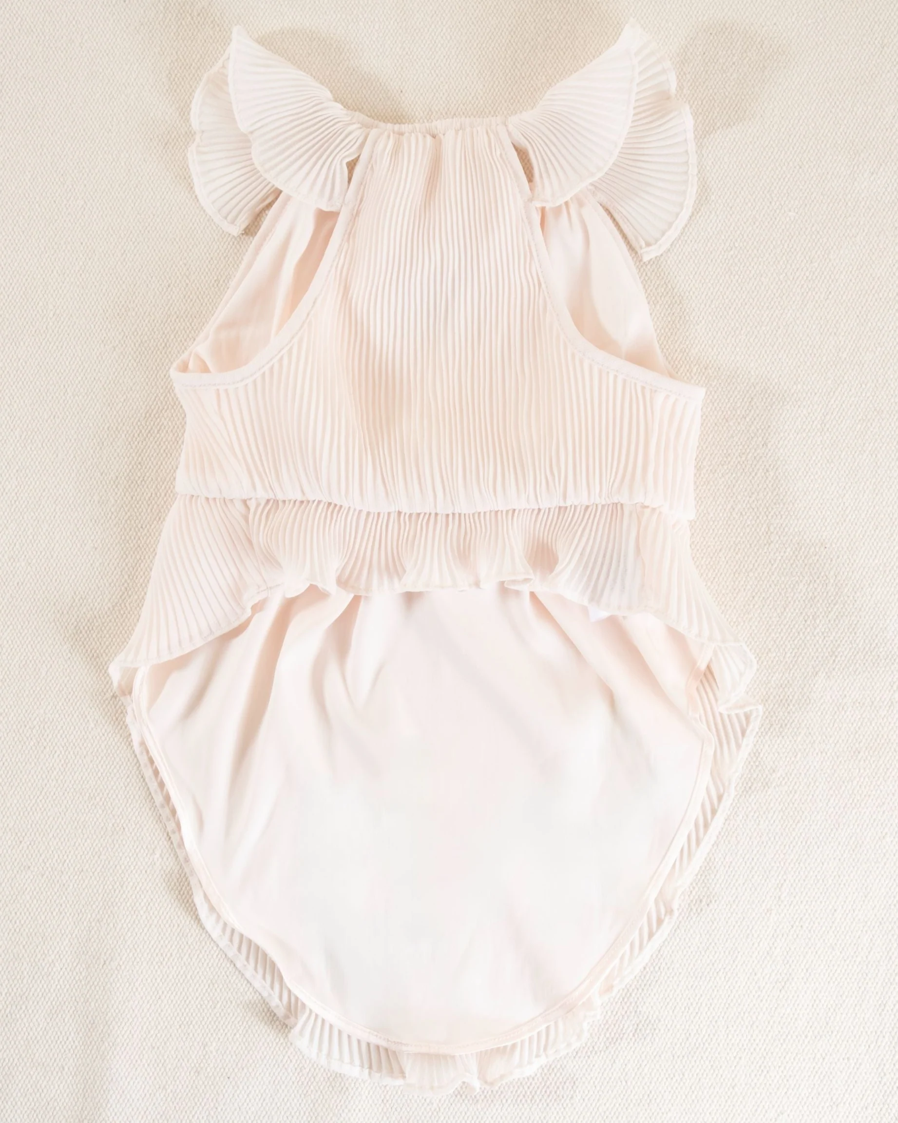 Love Story Petal Pink Pleated Chiffon Dress - Image 6