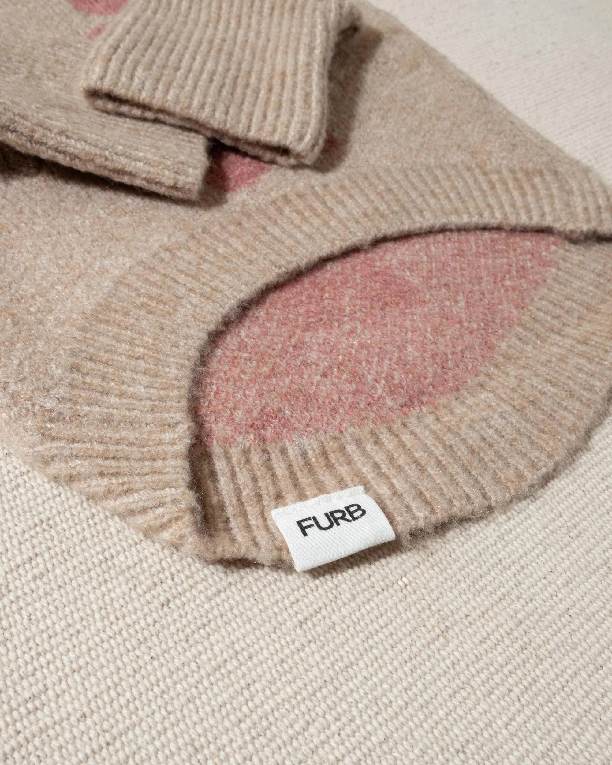 Flower Child Taupe + Pink Floral Dog Sweater - Image 5