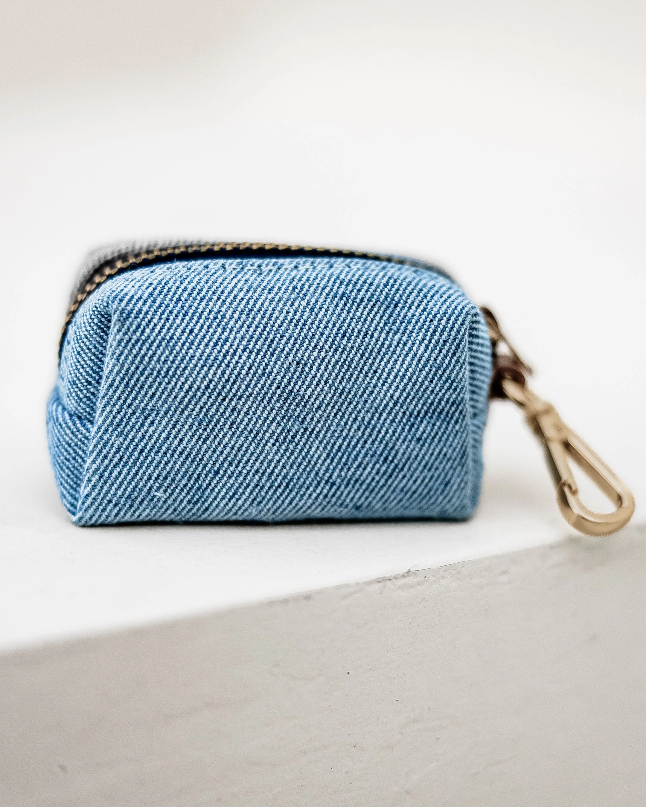 Foggy Dog Waste Bag Holder in Upcycled Denim