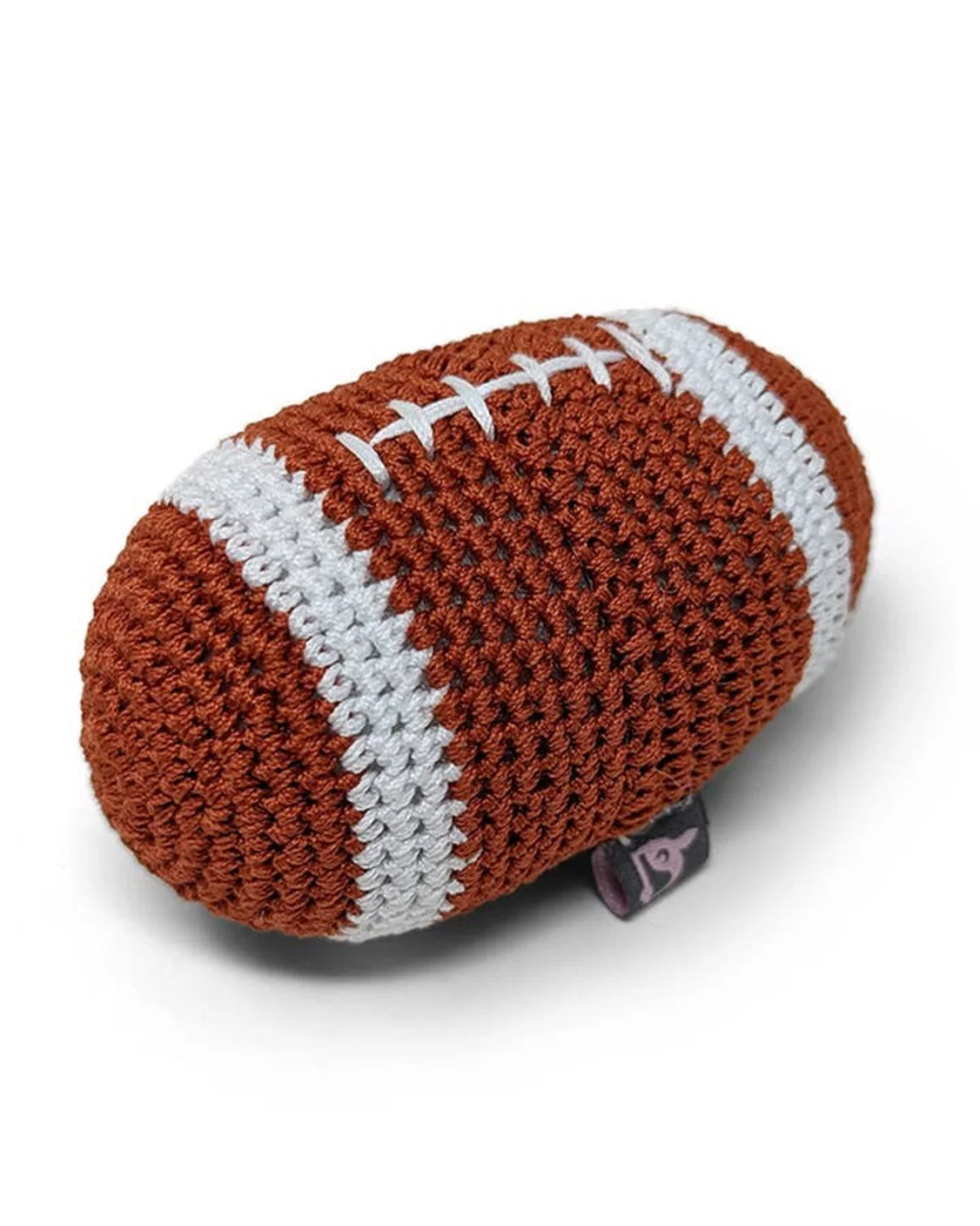 Game Time Crochet Football Dog Toy - Image 2