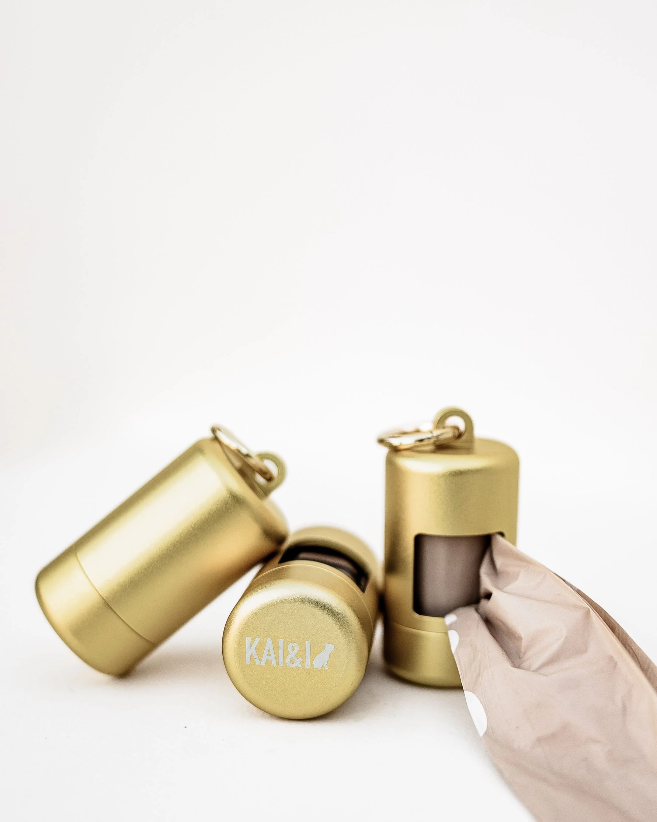 Top Dog Gold Metal Poop Bag Holder