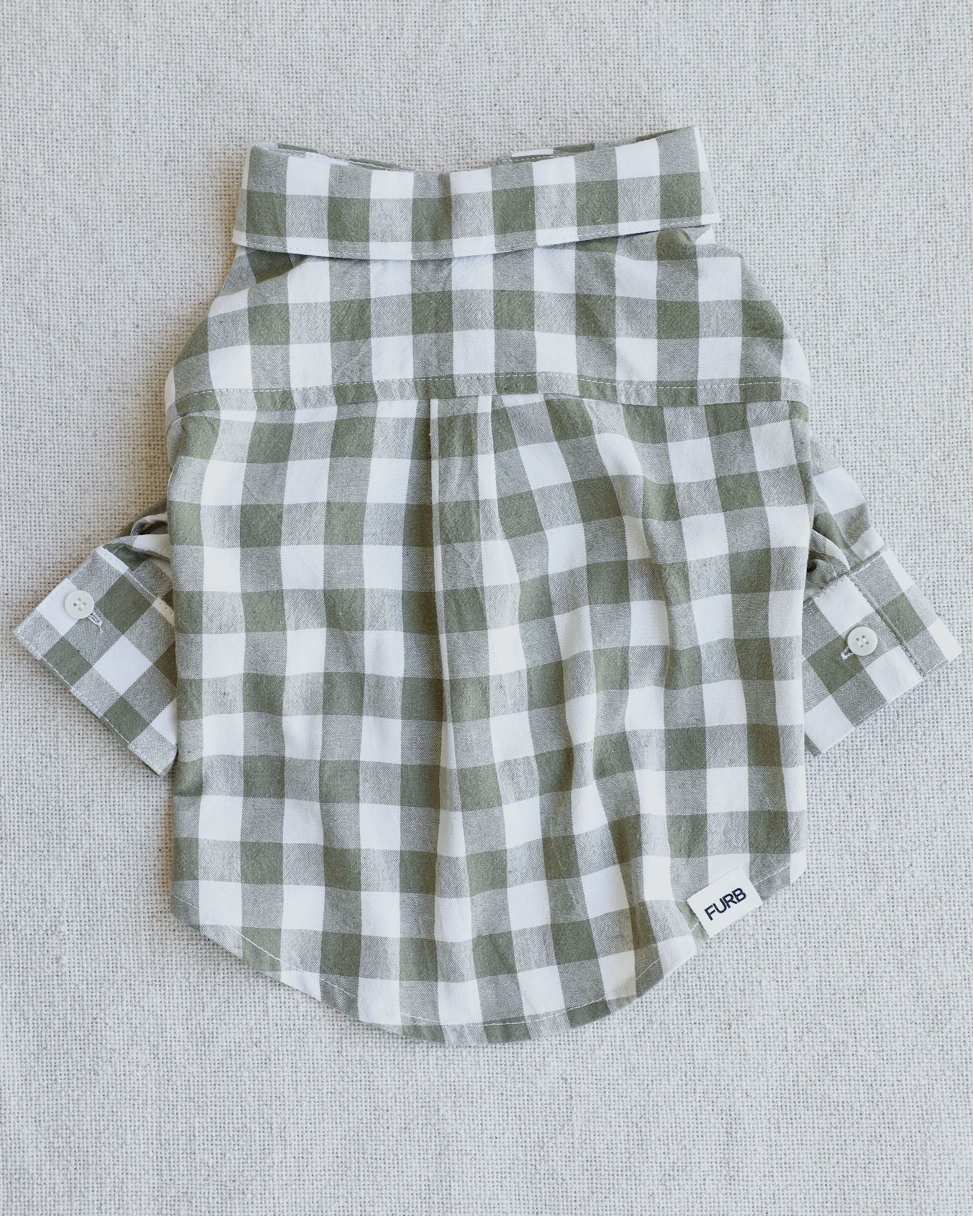 Sylvan Moss Gingham Dog Shirt - Image 4