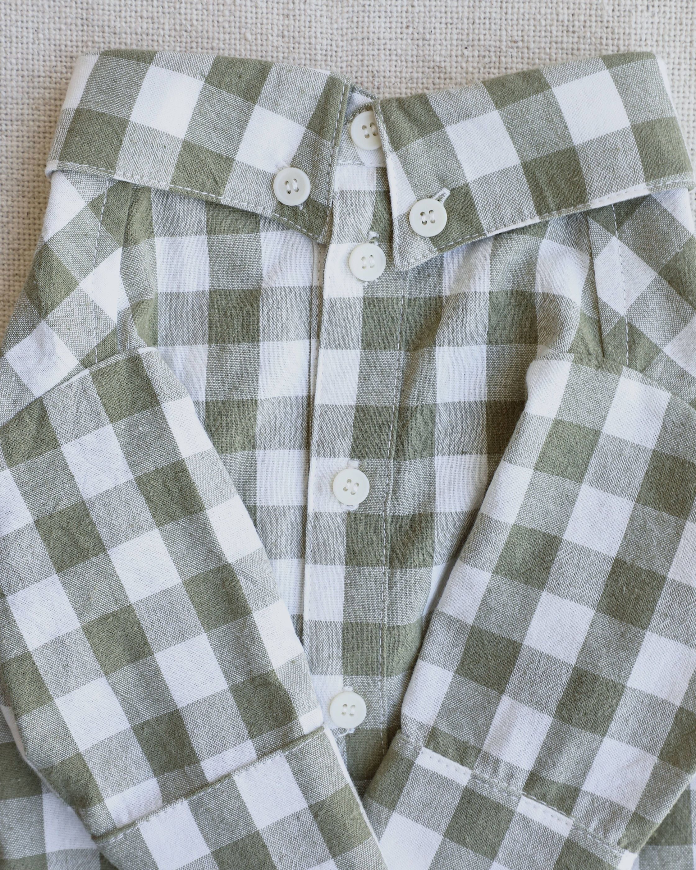 Sylvan Moss Gingham Dog Shirt - Image 5